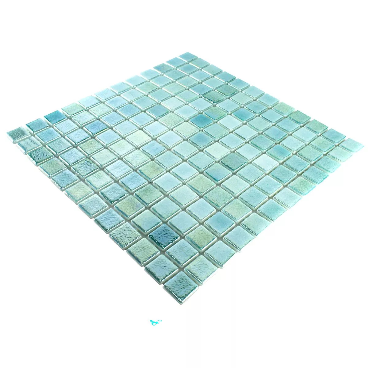 Sample Glass Swimming Pool Mosaic McNeal Cyan 25