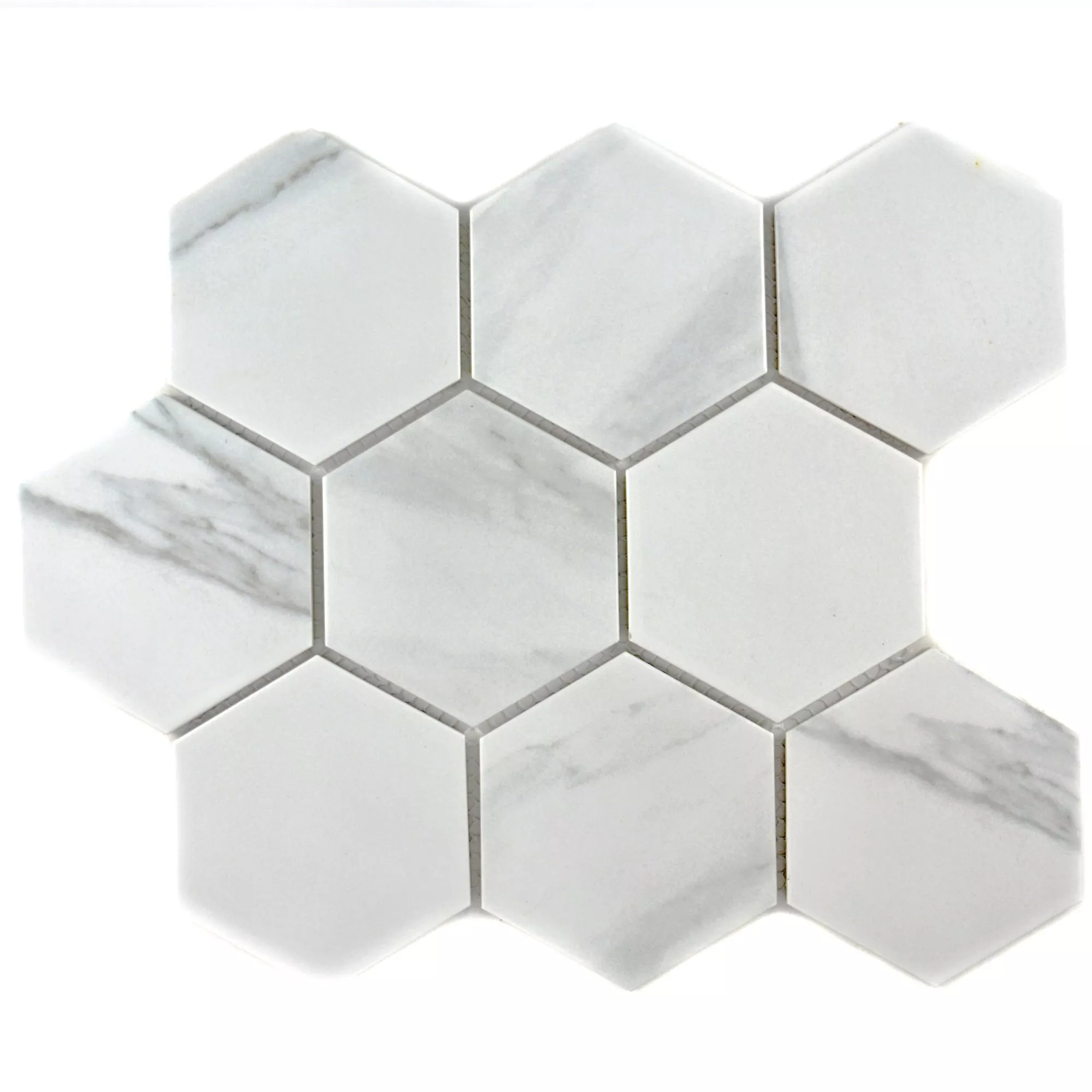 Ceramic Mosaic Tiles Zyrus Carrara Hexagon 95