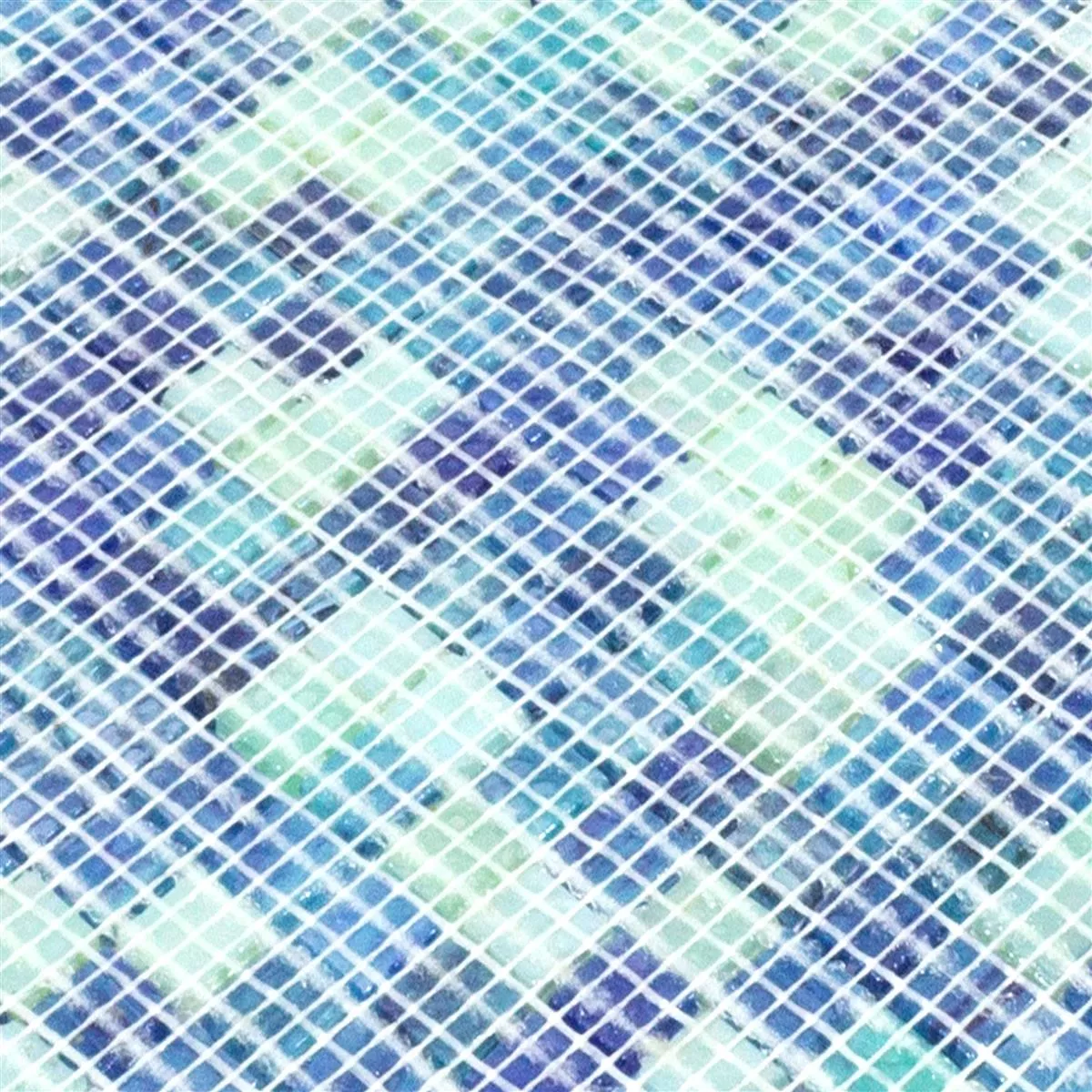 Sample Glass Mosaic Tiles Carla Blue Cyan