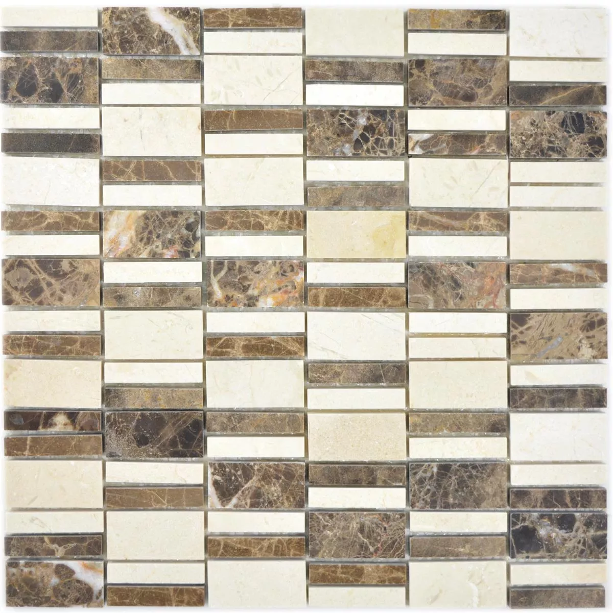 Sample Marble Mosaic Tiles Sunbury Natural Stone Brown Caramel