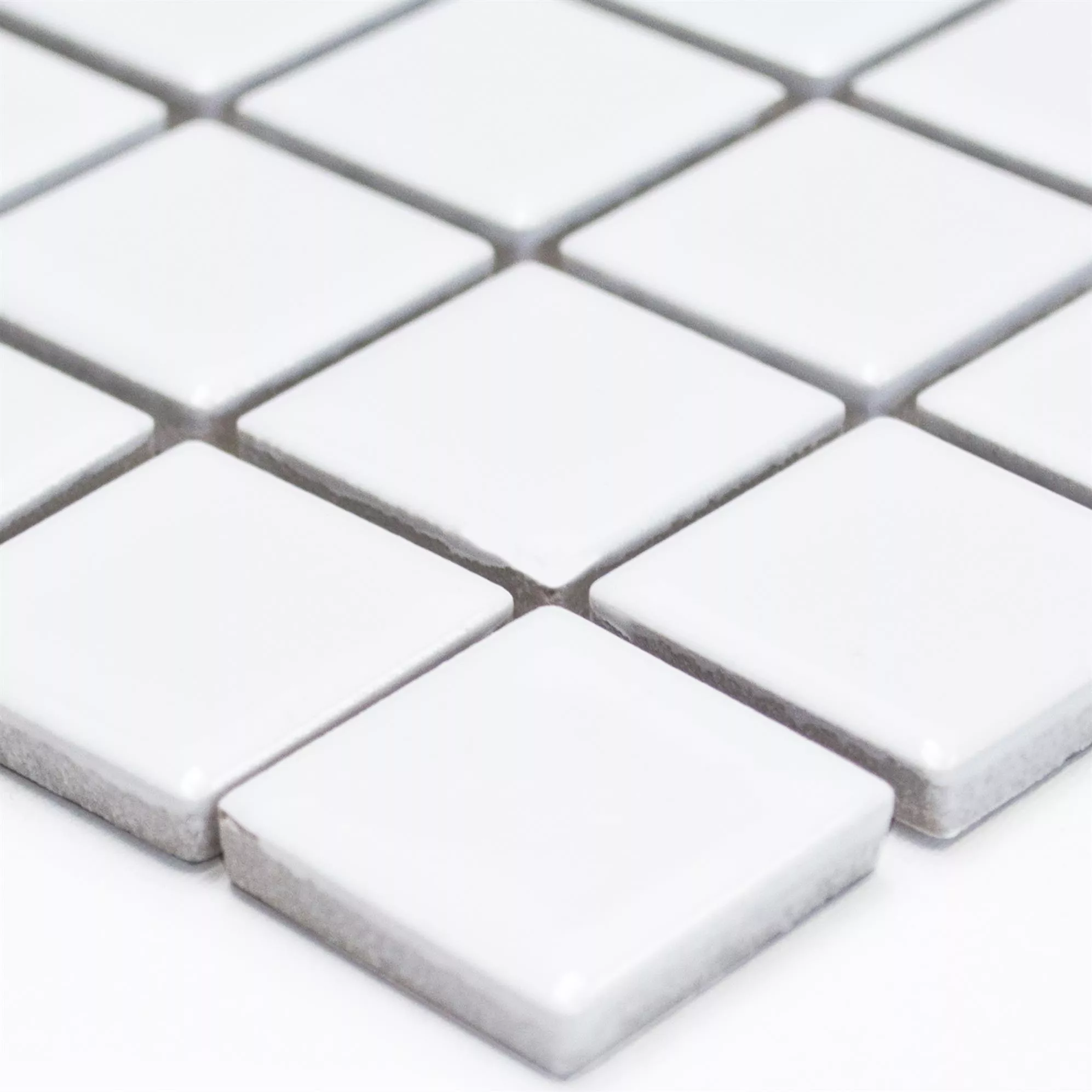 Mosaic Tiles Ceramic White Mat