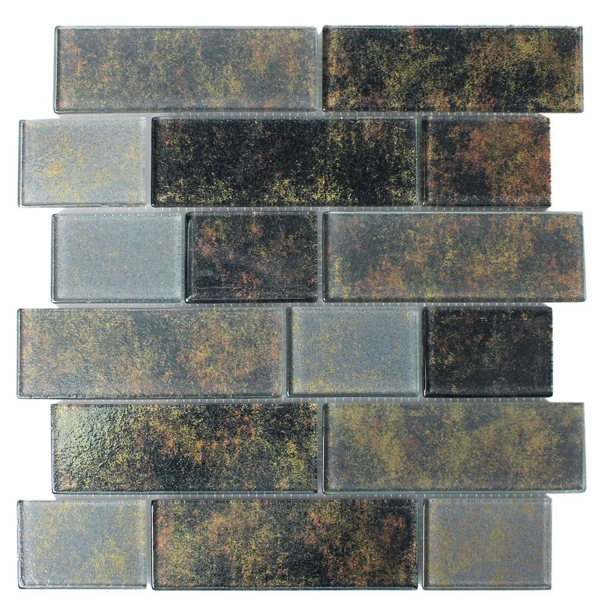 Sample Glass Mosaic Tiles Richmond Rustik Black