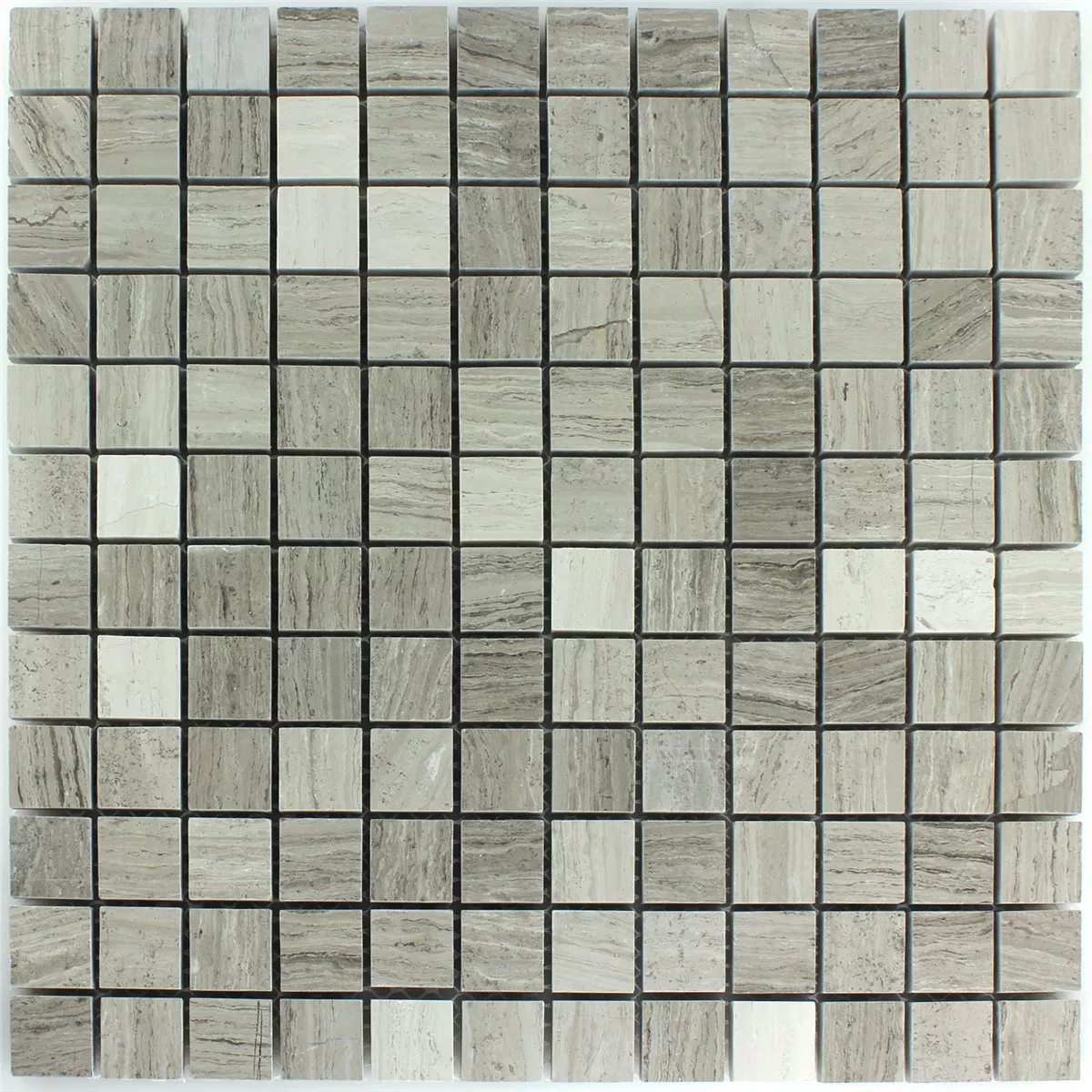 Mosaic Tiles Marble Mud Grey Polished