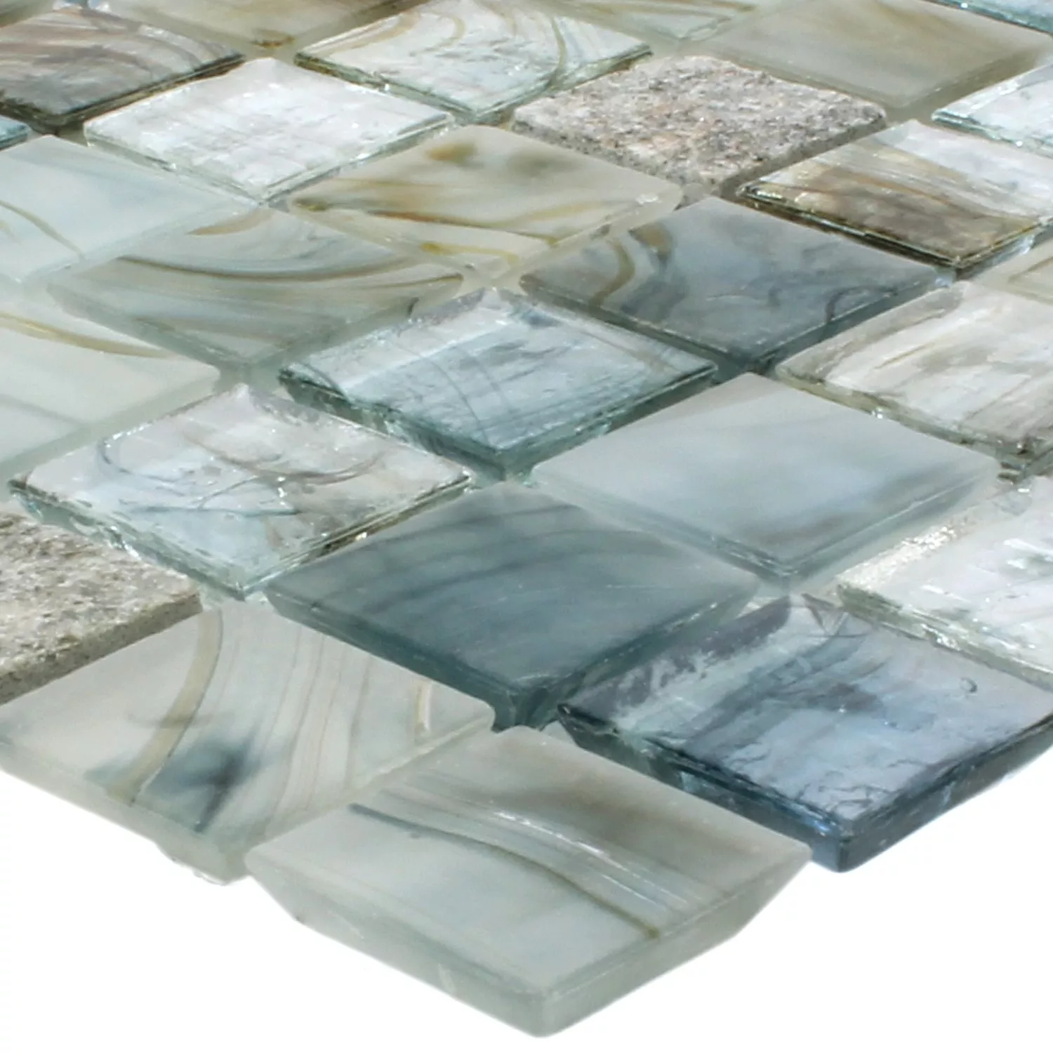 Glass Natural Stone Mosaic Daily Rush Cream Grey Glass Natural Stone Mosaic Daily Rush Cream Grey