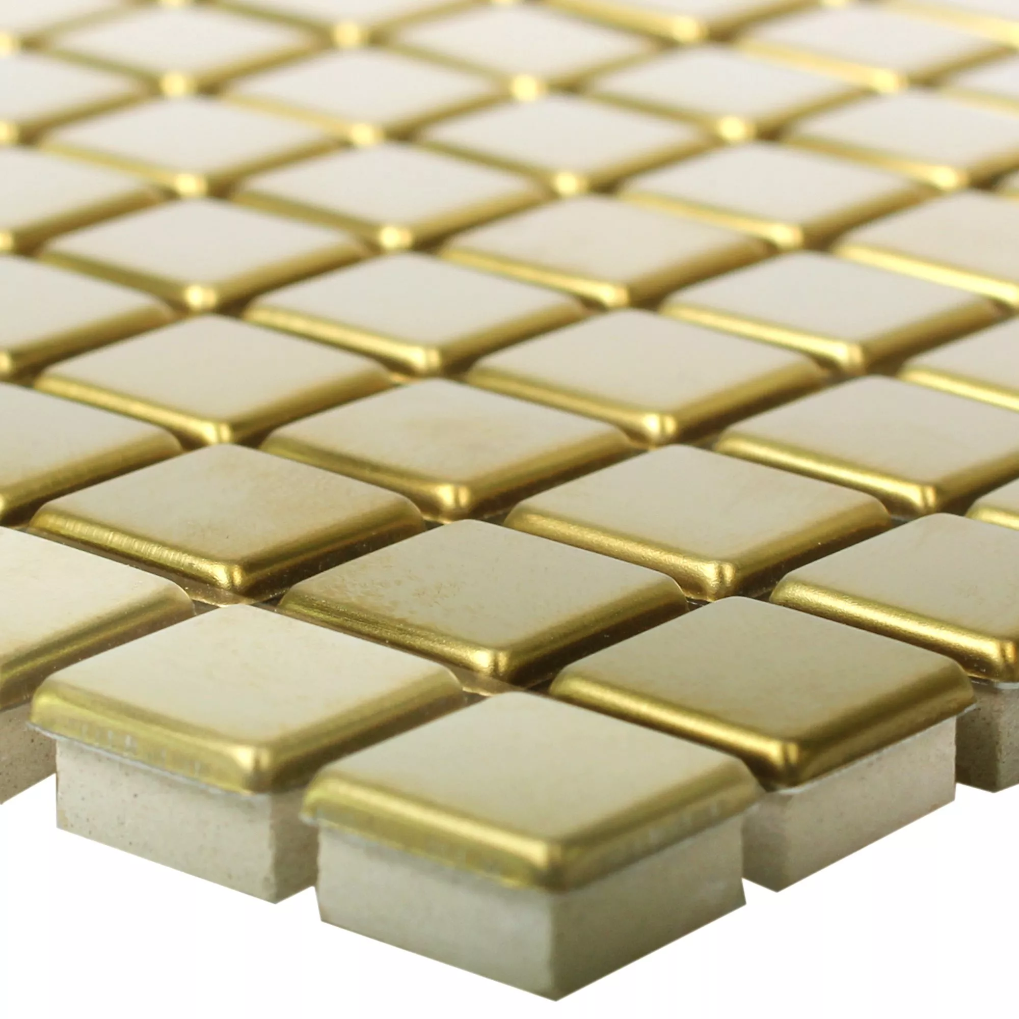 Mosaic Tiles Stainless Steel Metal Baikal Gold Mosaic Tiles Stainless Steel Metal Baikal Gold