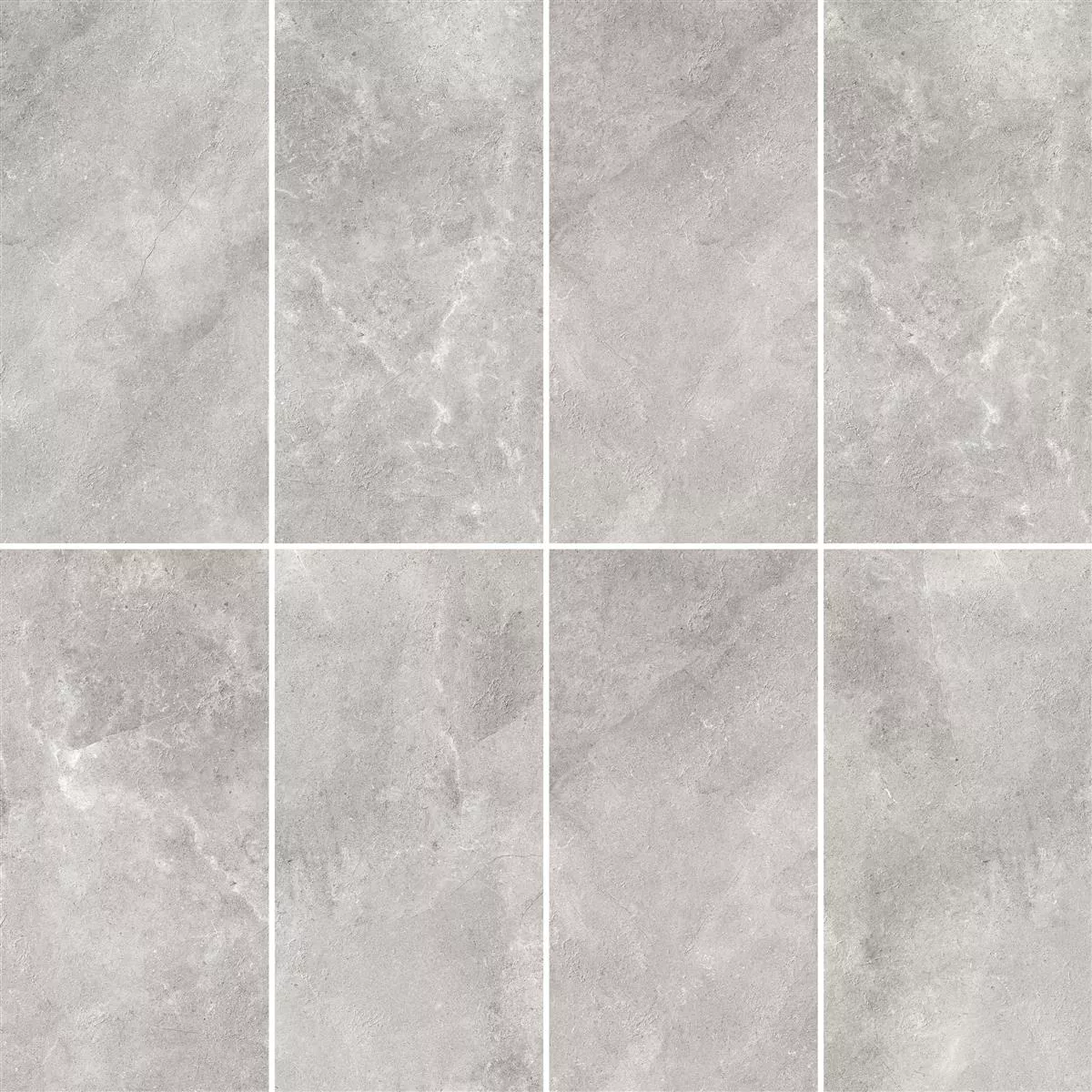 Sample Floor Tiles Bangui Stone Optic 60x120cm Silver