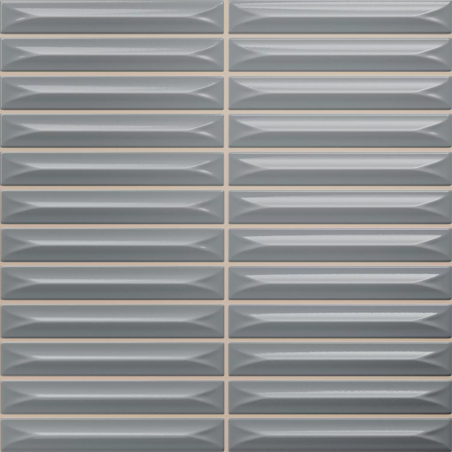 Bevel Grey Glossy Sticks 20x20 cm