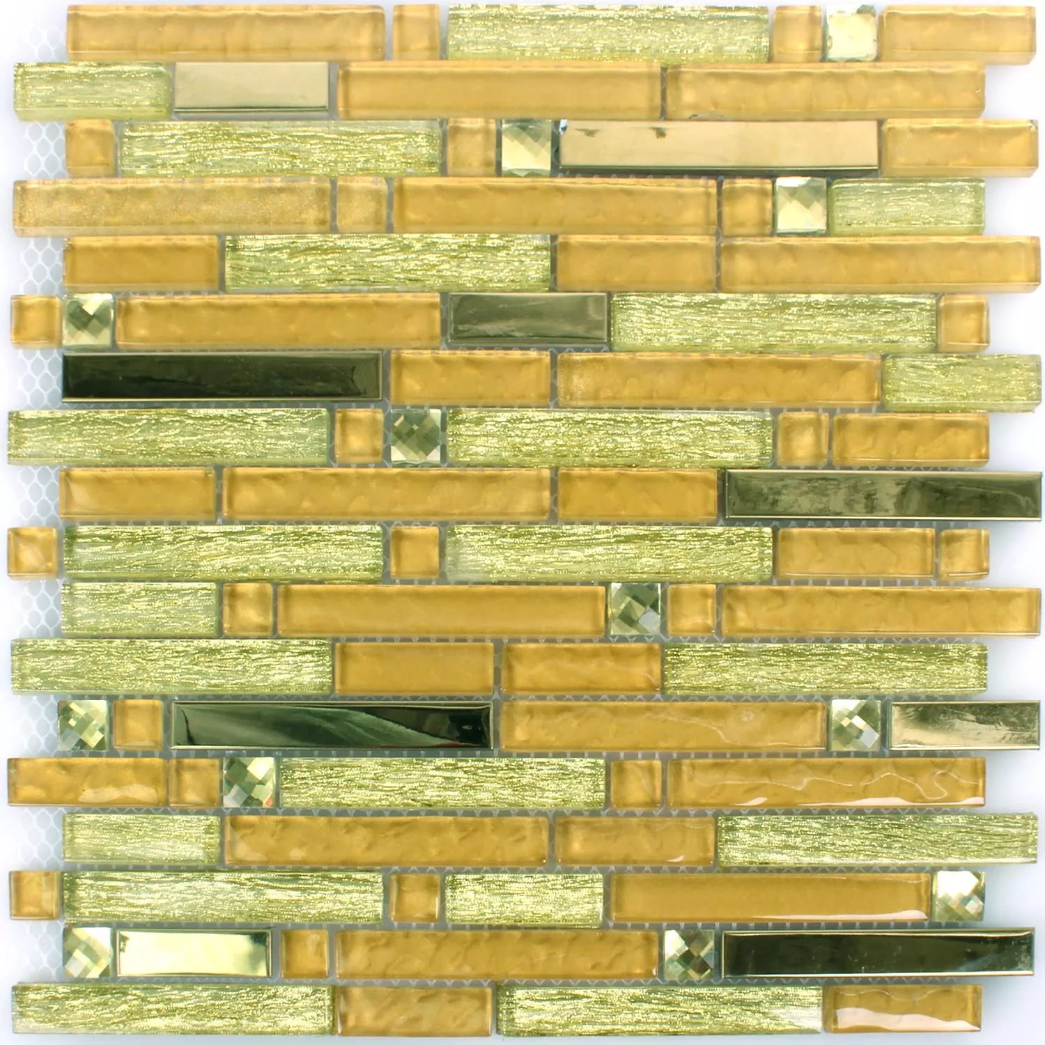 Mosaic Tiles Glass Metal Latoya Gold