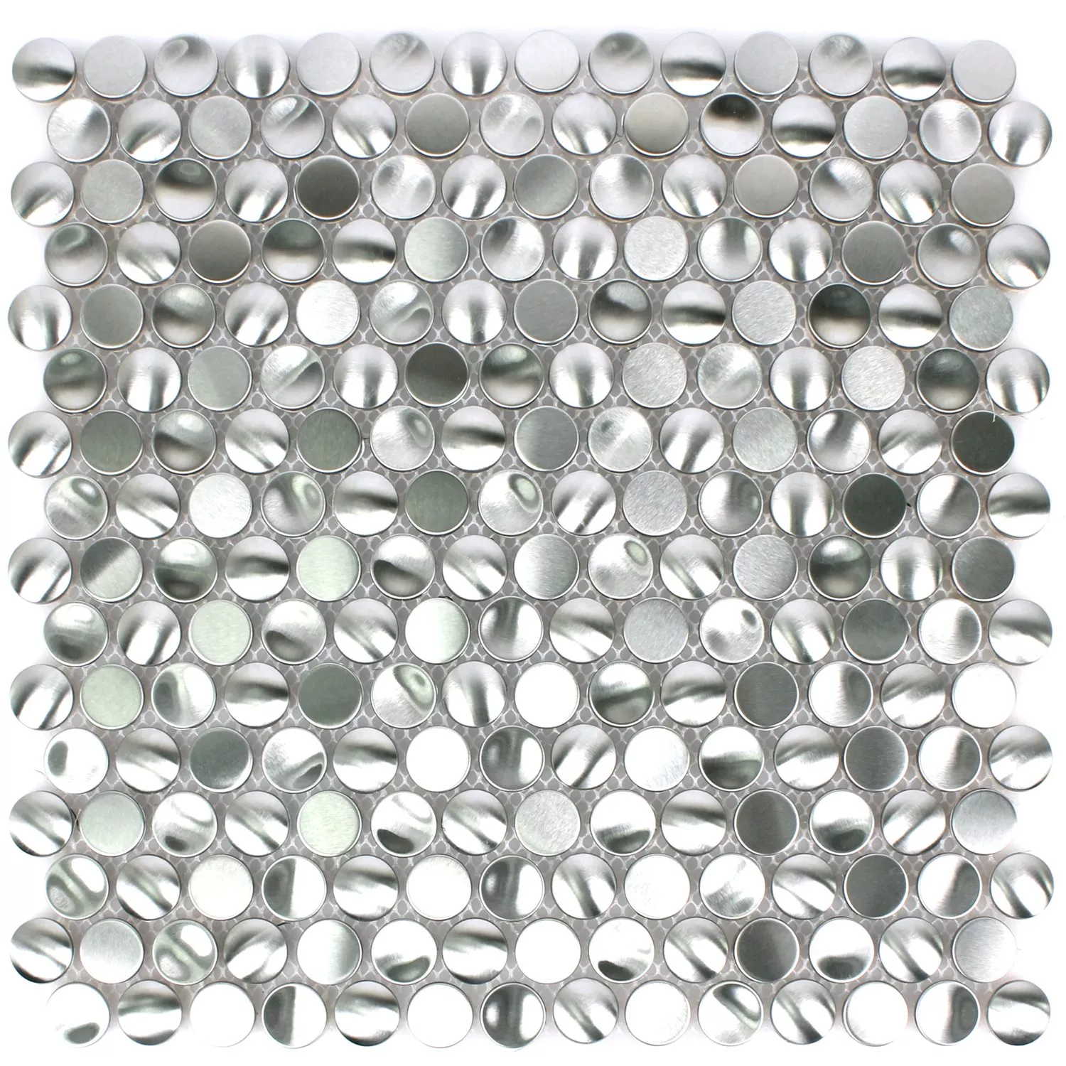 Sample Mosaic Tiles Stainless Steel Celeus Silver Waved