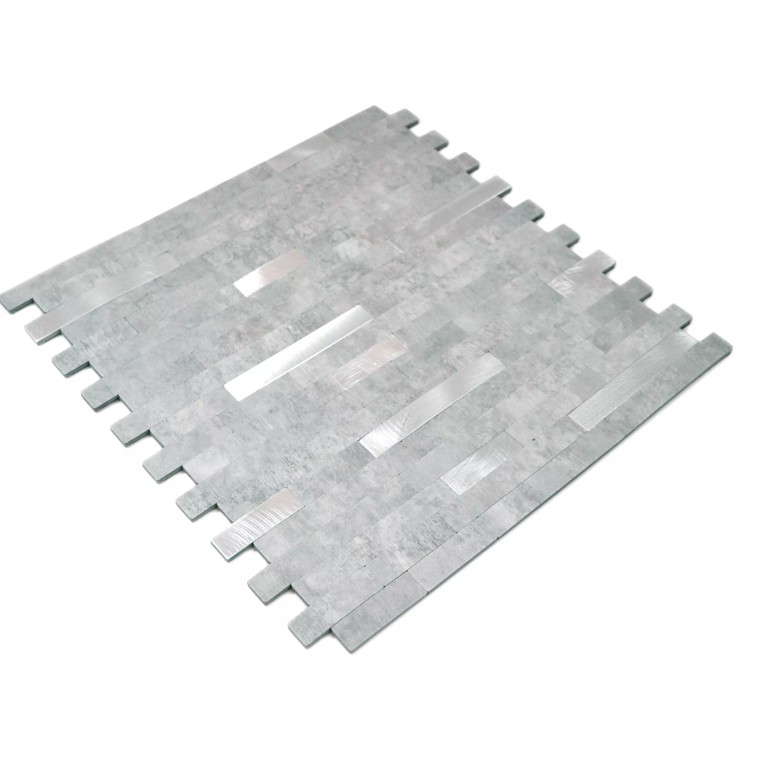 Sample Vinyl Mosaic Tiles Maywald Self Adhesive Grey Silver