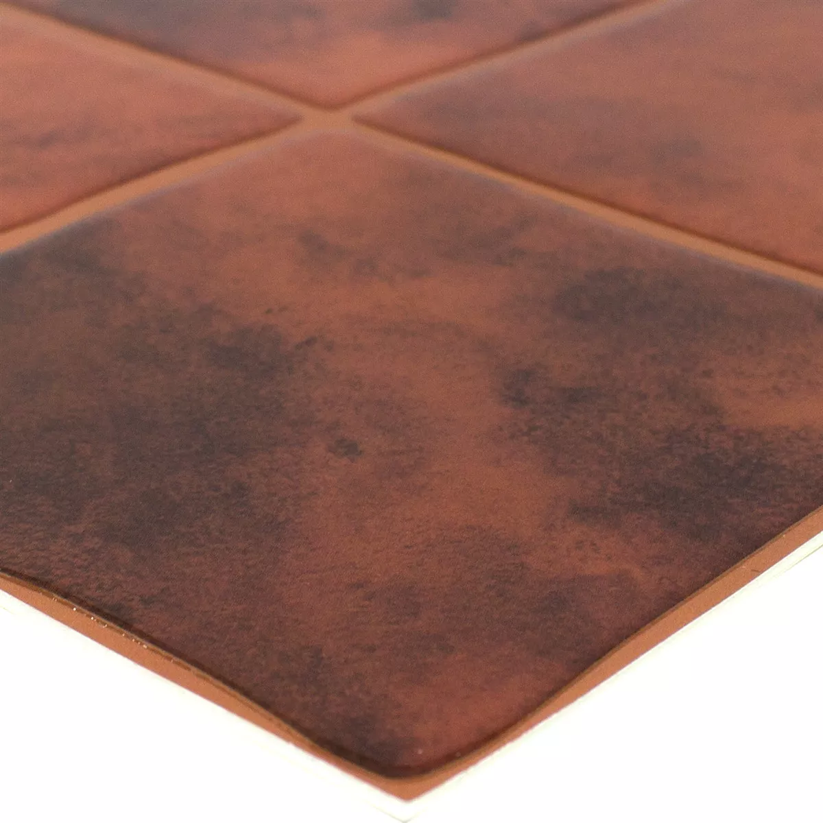 Mosaic Tile Lavin Red Glossy Self Adhesive