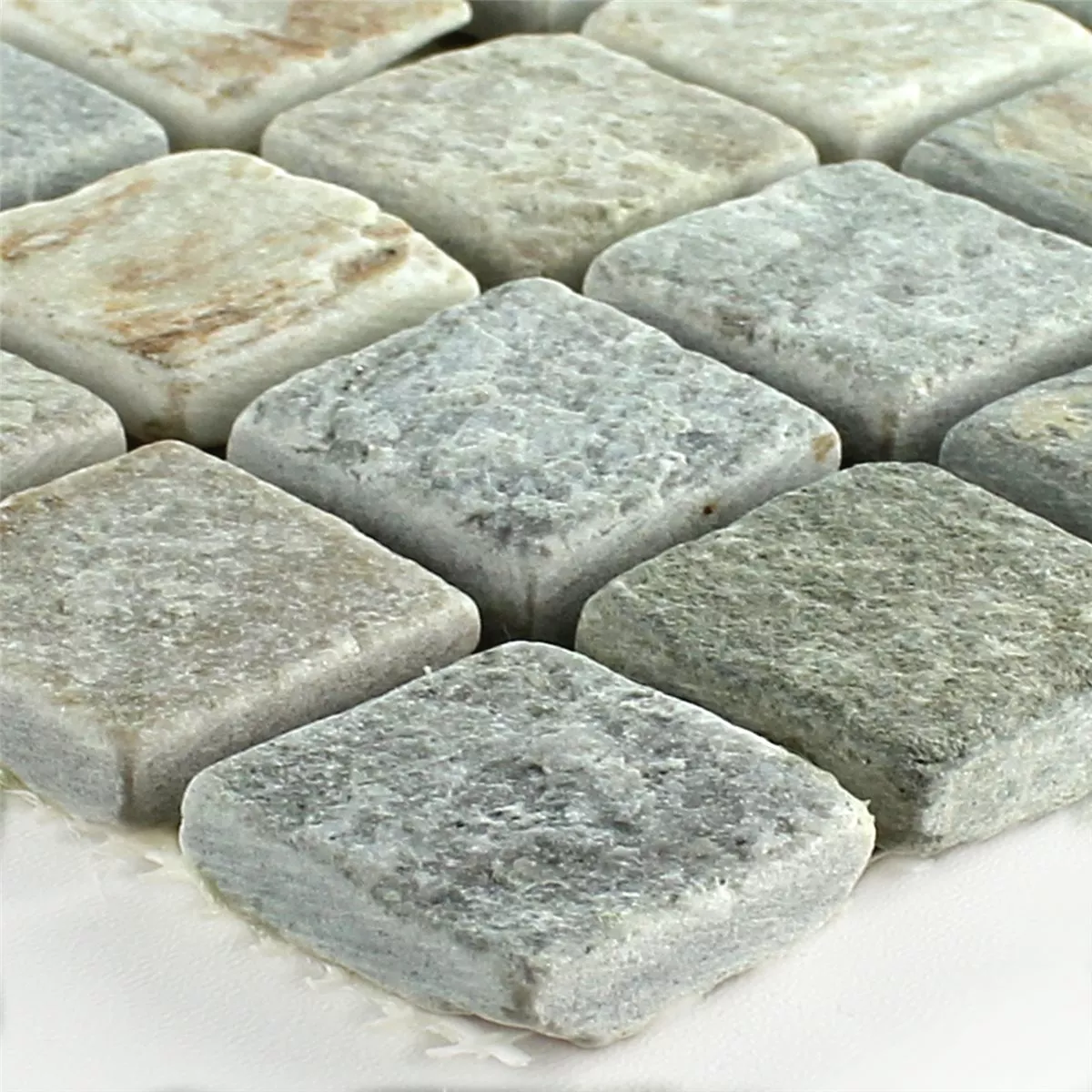 Mosaic Tiles Quartzite Beige Grey 22x22mm Mosaic Tiles Quartzite Beige Grey 22x22mm