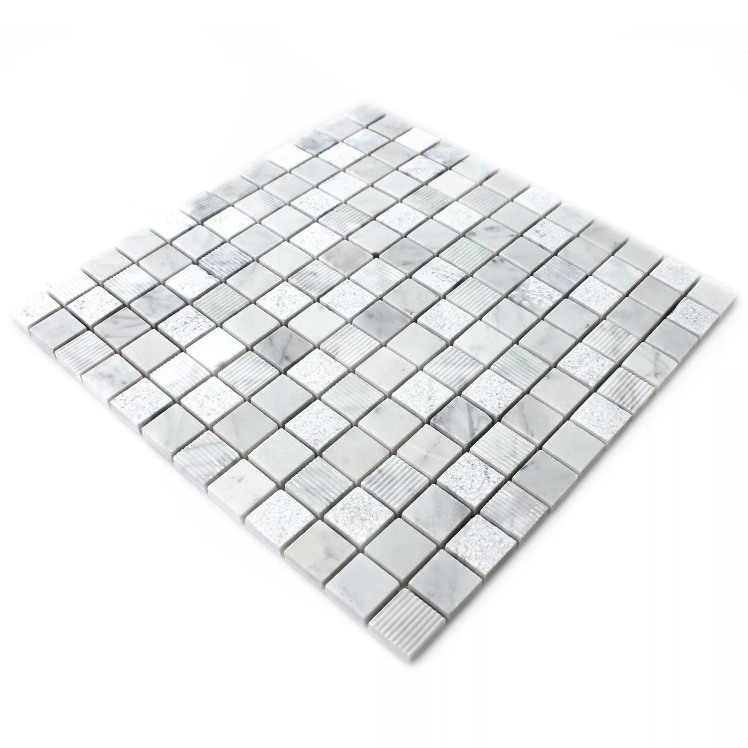 Sample Mosaic Tiles Natural Stone Carrara White