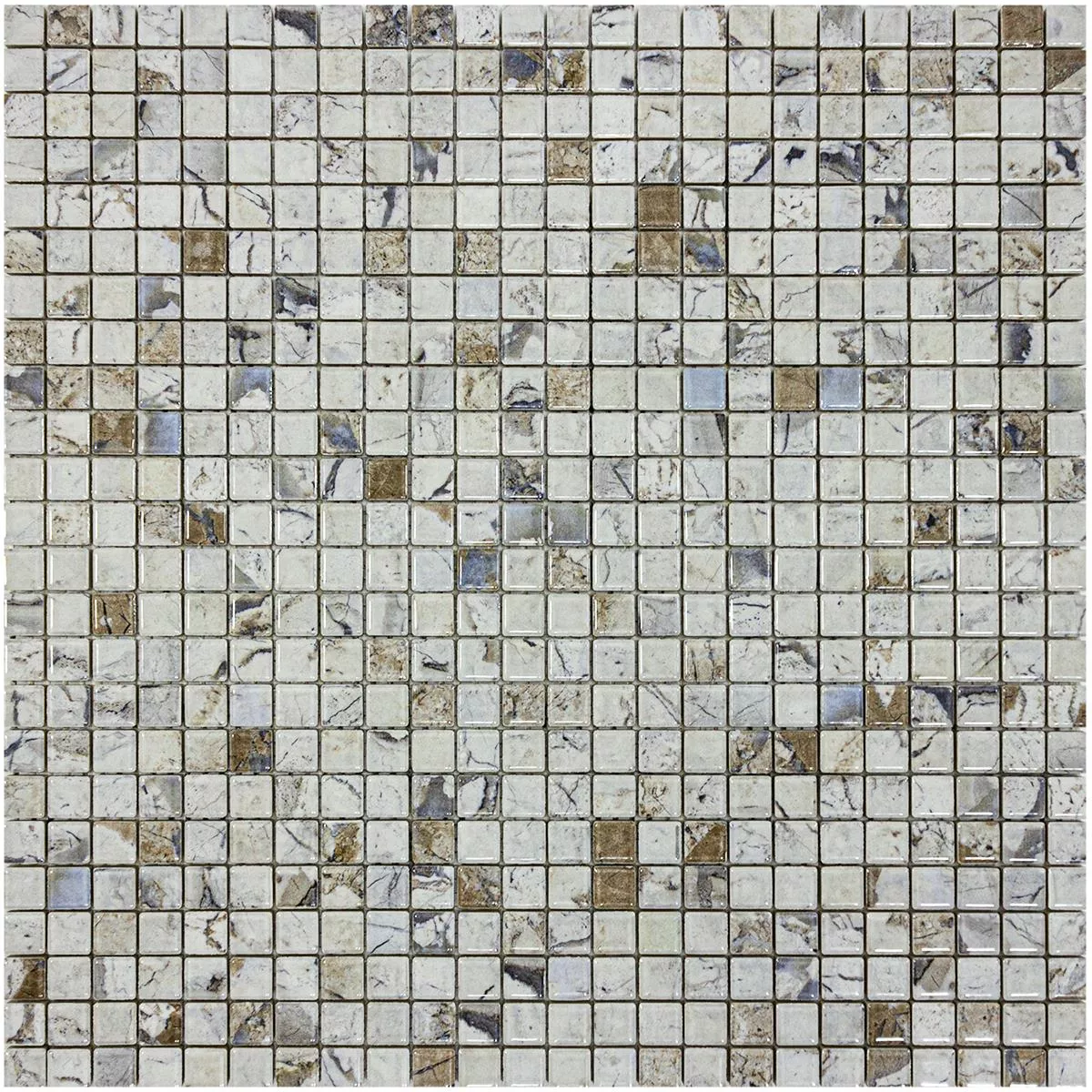 Ceramic Mosaic Tiles Elysium Marble Optic Beige 12