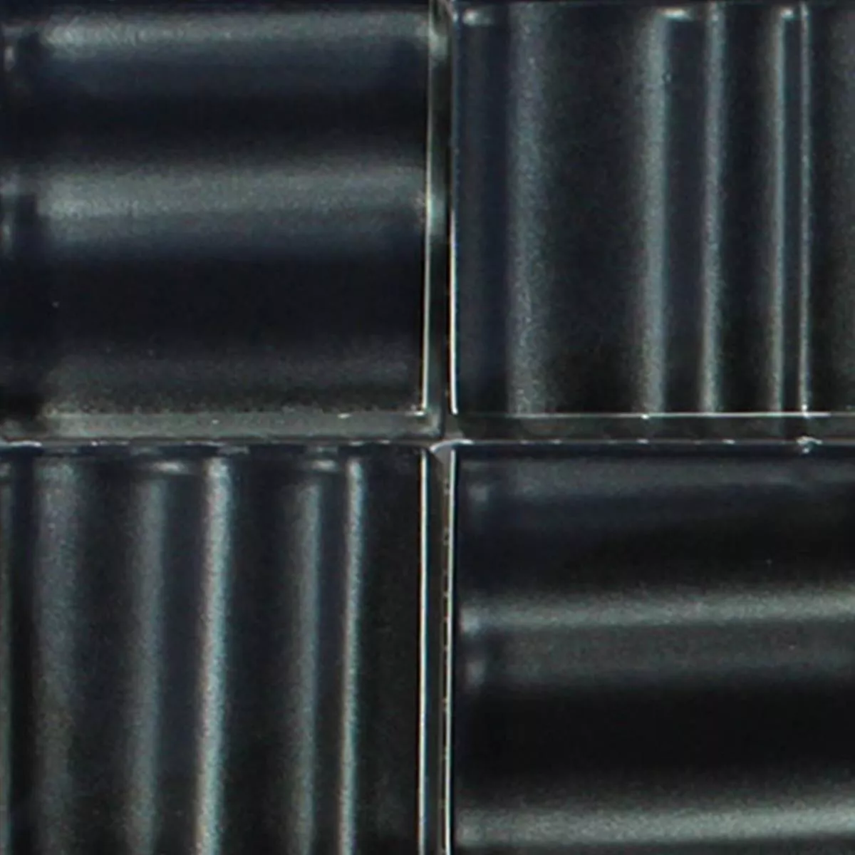 Sample Mosaic Tiles Glass Columbia Black Striped
