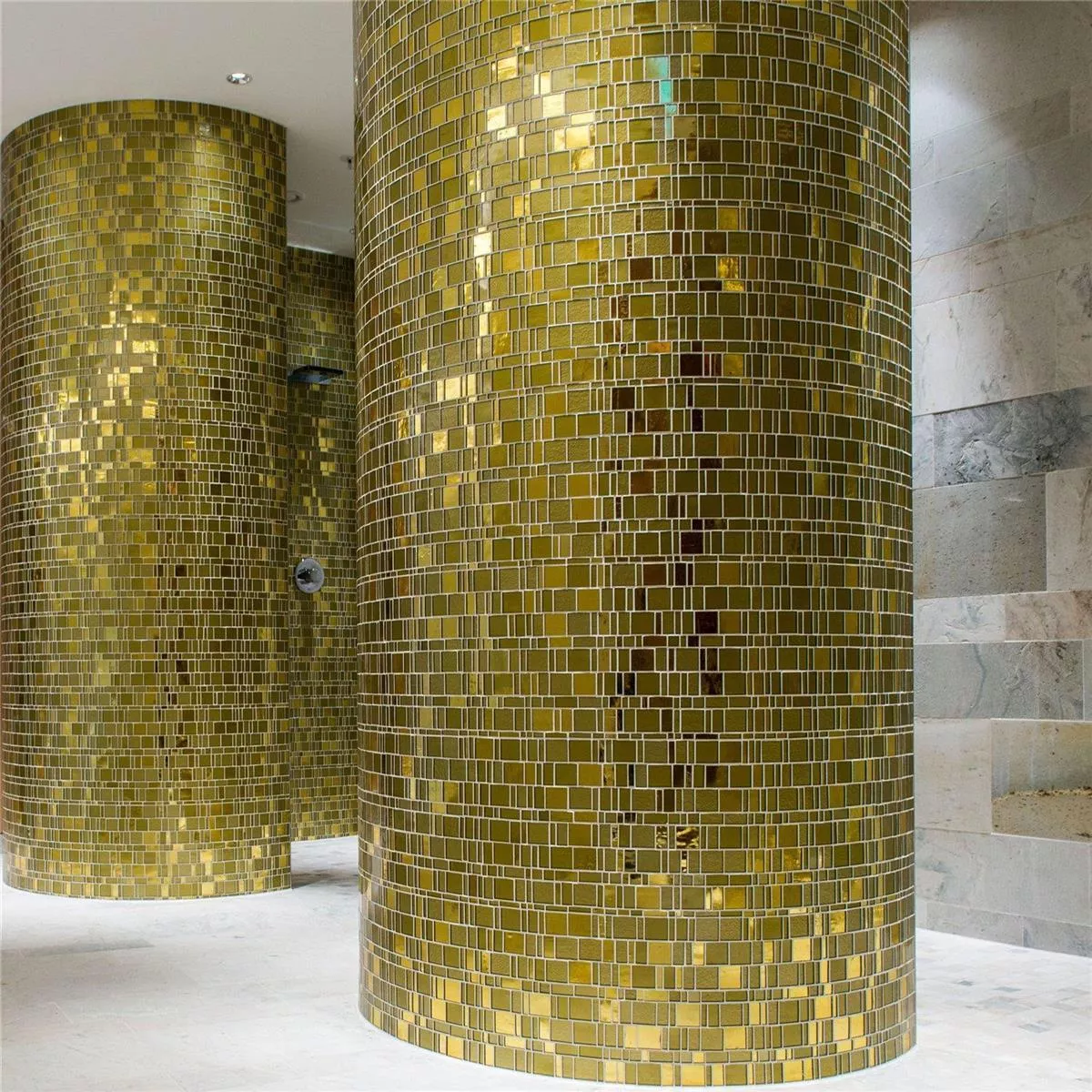 Glass Tiles Trend-Vi Mosaic Liberty Topaz Gold