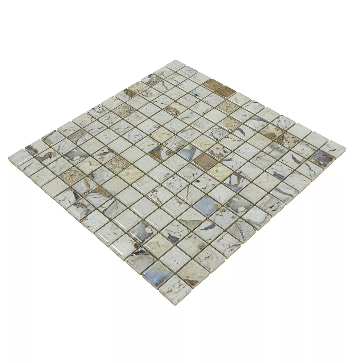 Ceramic Mosaic Tiles Elysium Marble Optic Beige 23