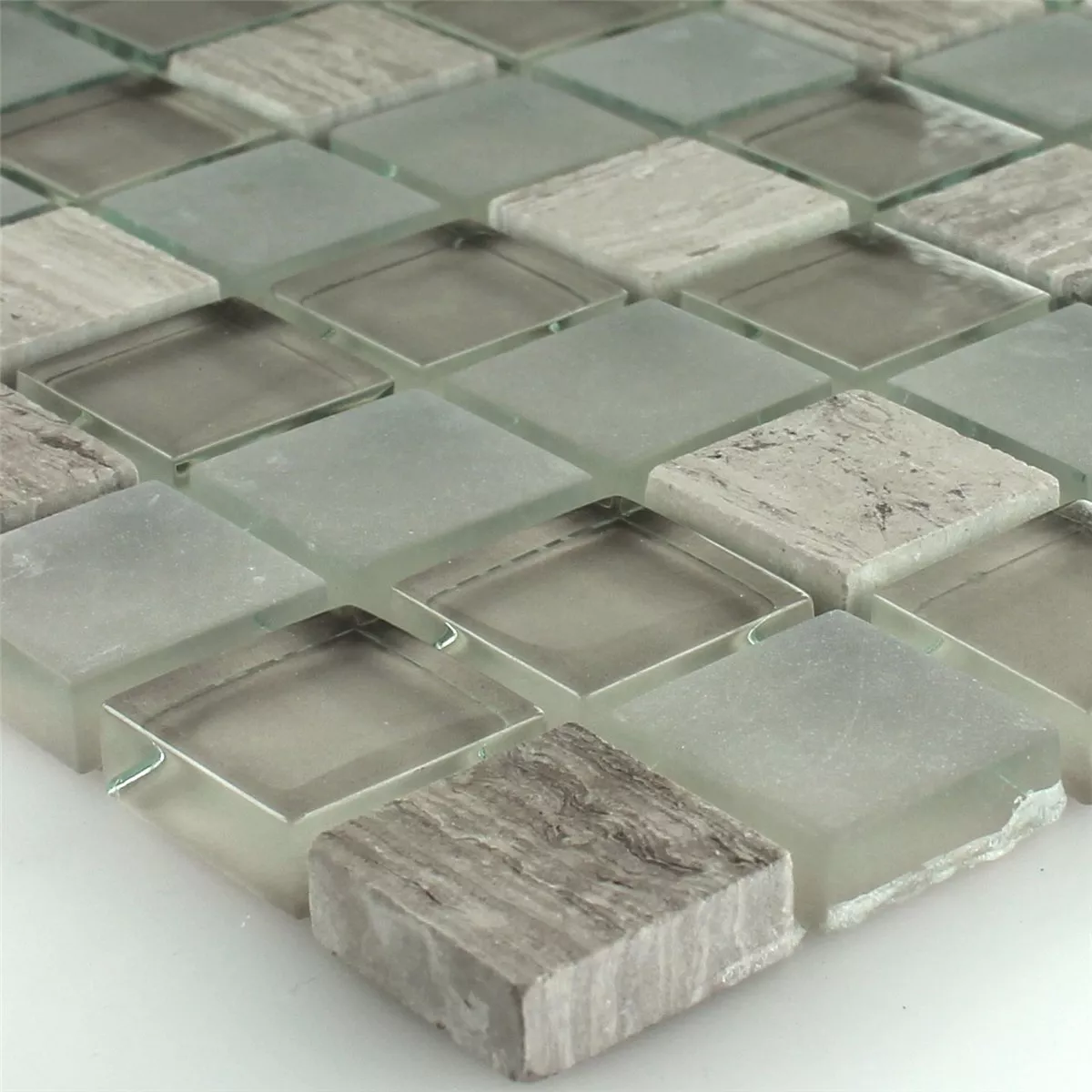 Sample Mosaic Tiles Glass Marble Burlywood 