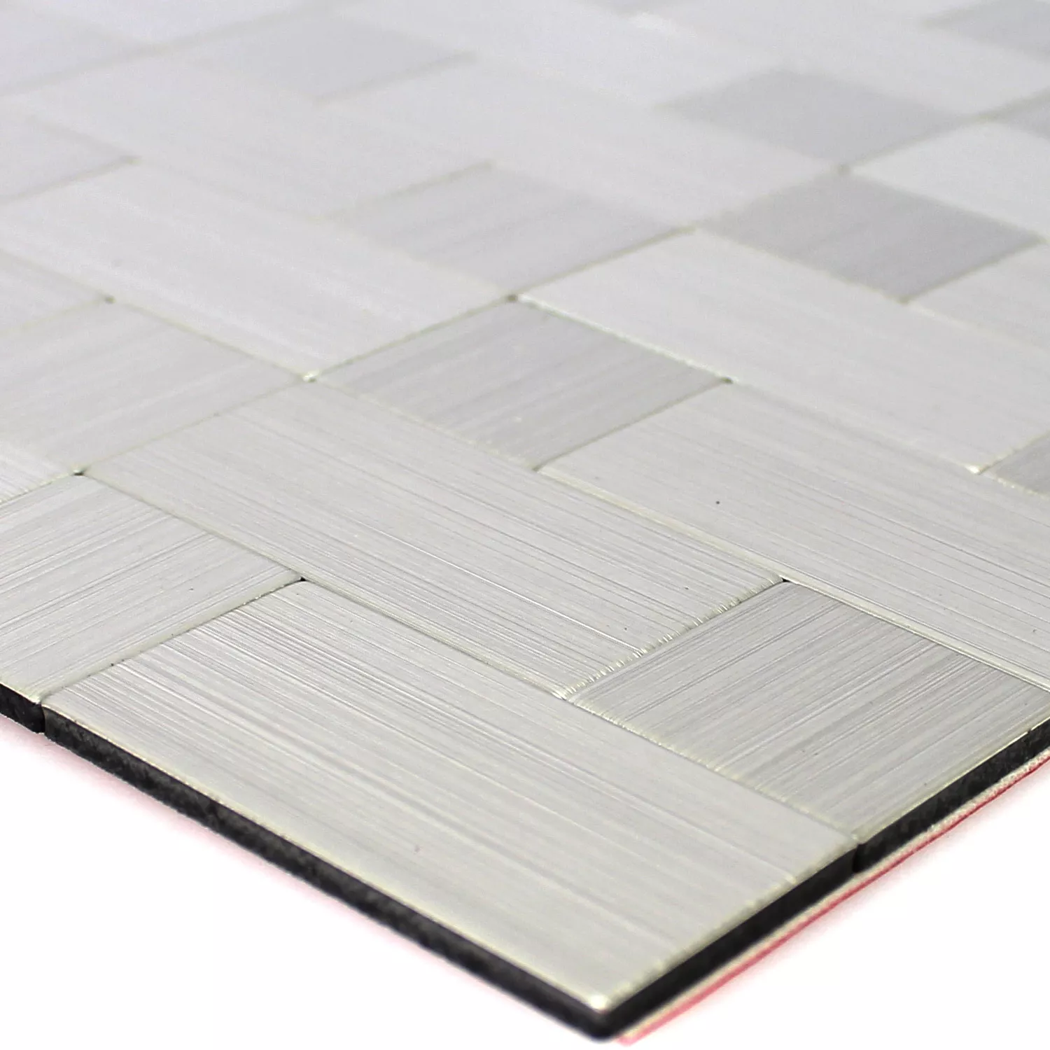 Metal Mosaic Tiles Self Adhesive Mikros Silver 2Mix
