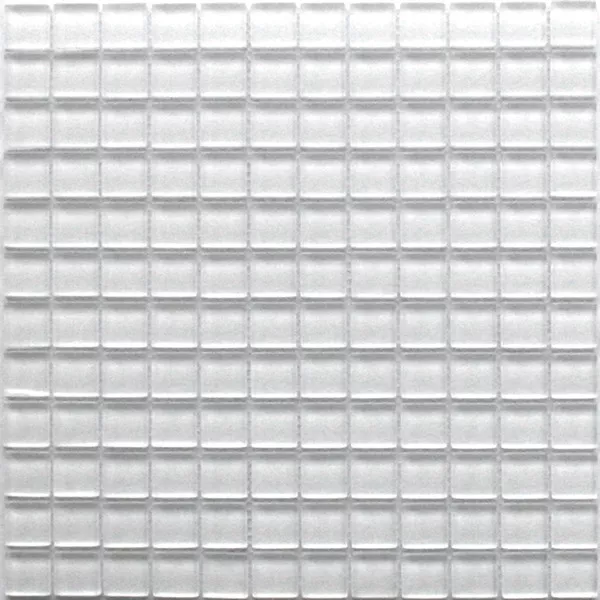 Mosaic Tiles Glass Uni 23x23x8mm Super White White