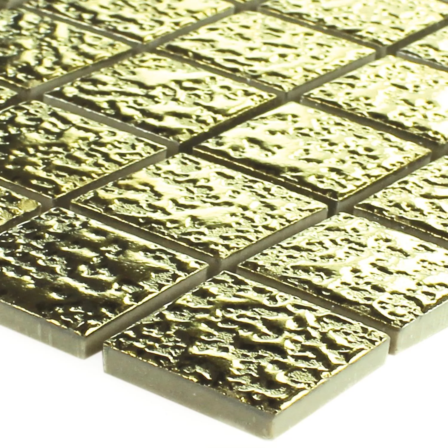 Mosaic Tiles Ceramic Sherbrooke Gold Beaten