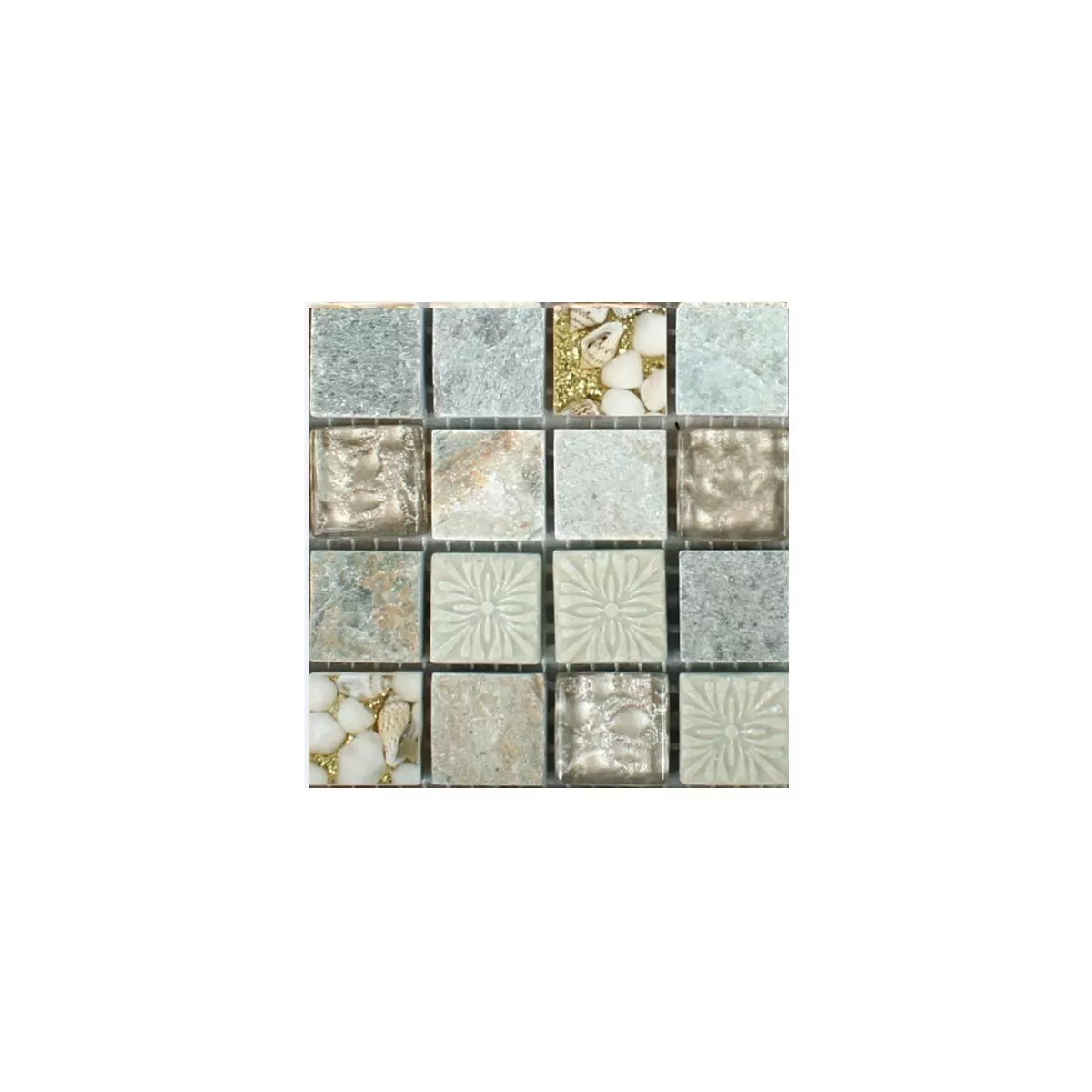 Sample Mosaic Tiles Harmonia Gold Beige