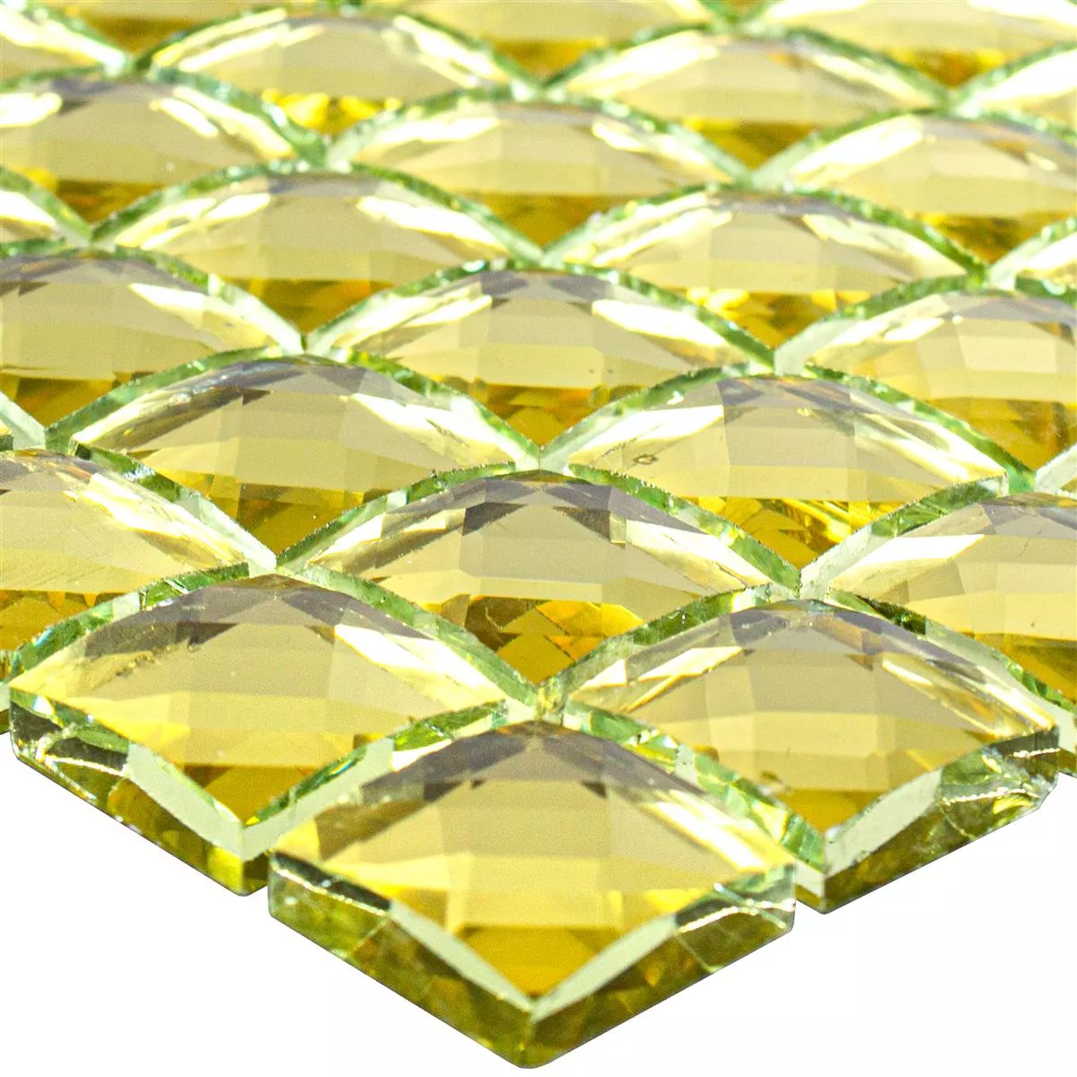 Sample Glass Mosaic Tile Victoria Gold Square 23