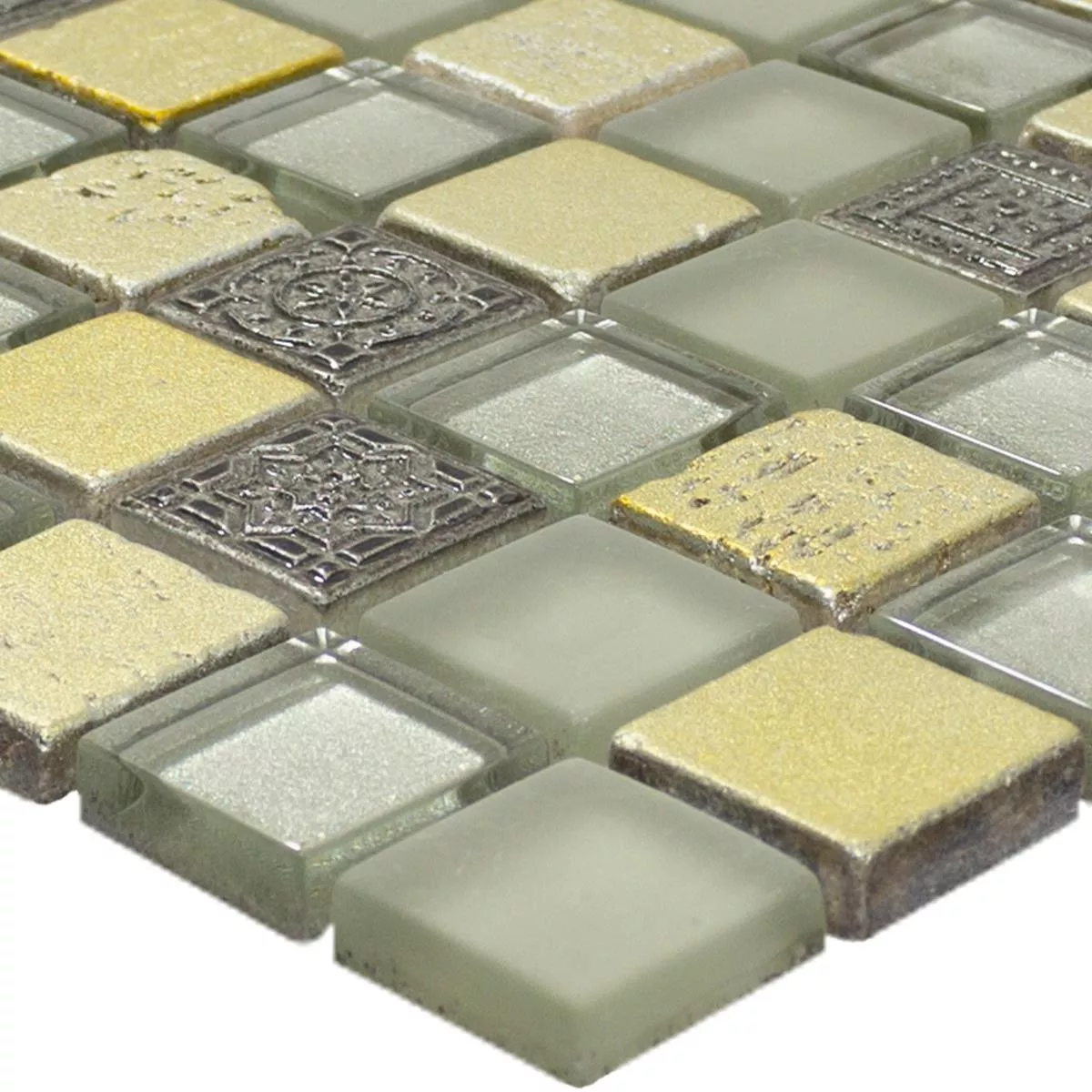 Glass Natural Stone Mosaic Tiles Shibuya Gold Beige Brown Glass Natural Stone Mosaic Tiles Shibuya Gold Beige Brown