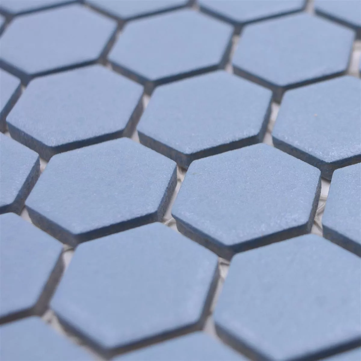 Sample Ceramic Mosaic Bismarck R10B Hexagon Blue H23