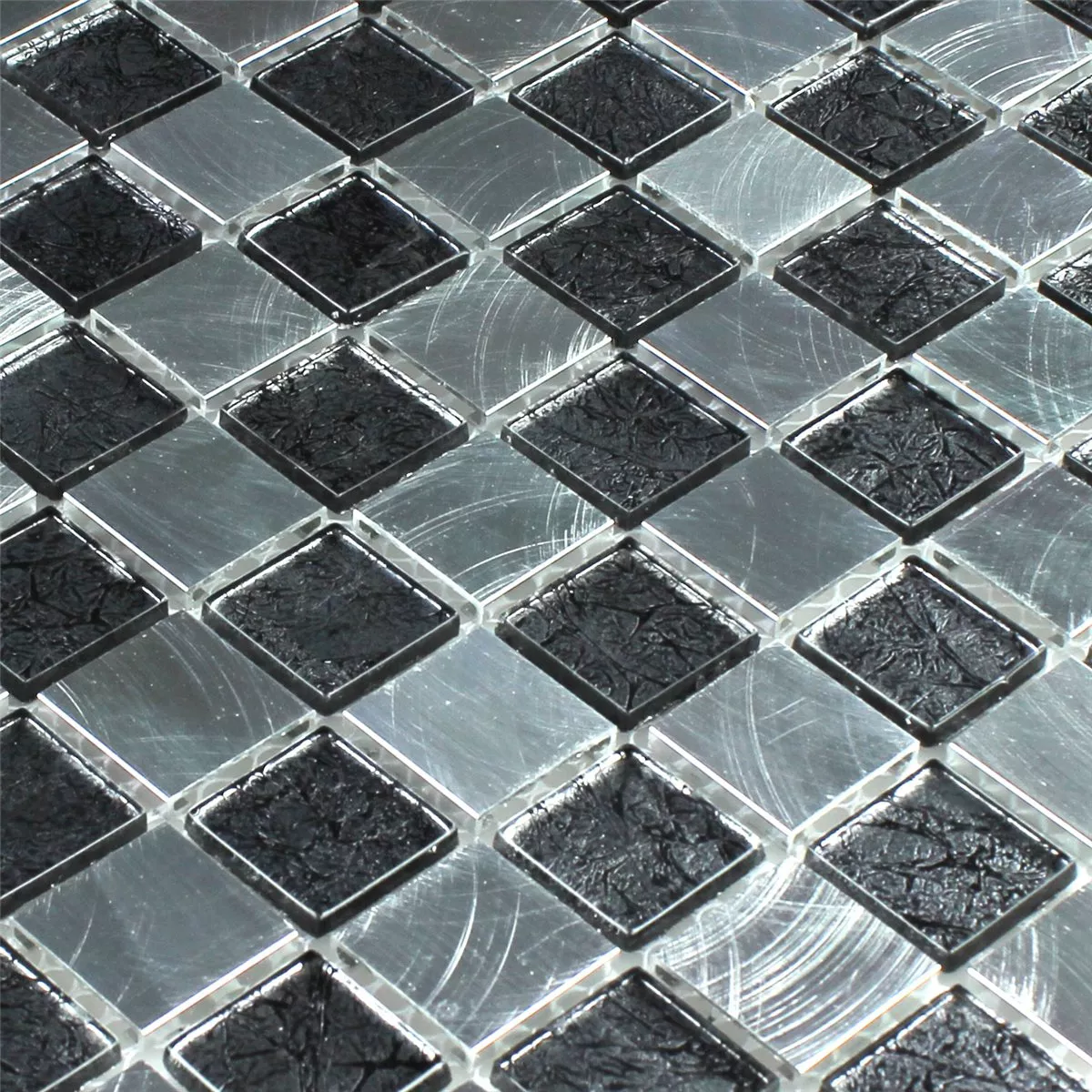 Sample Glass Aluminium Alu Mosaic Chess Board 