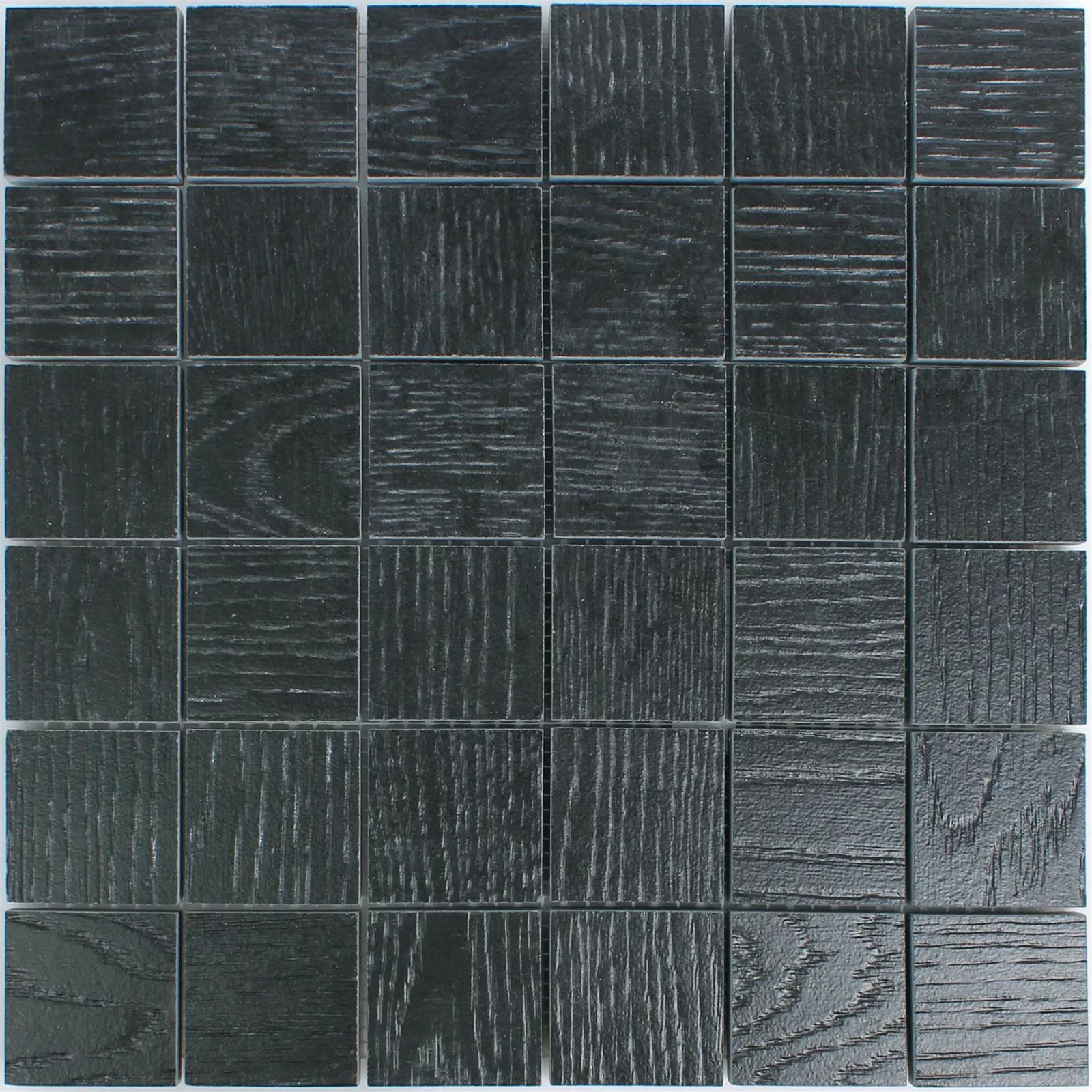 Ceramic Mosaic Olympic Wood Optic Black Square R10/B
