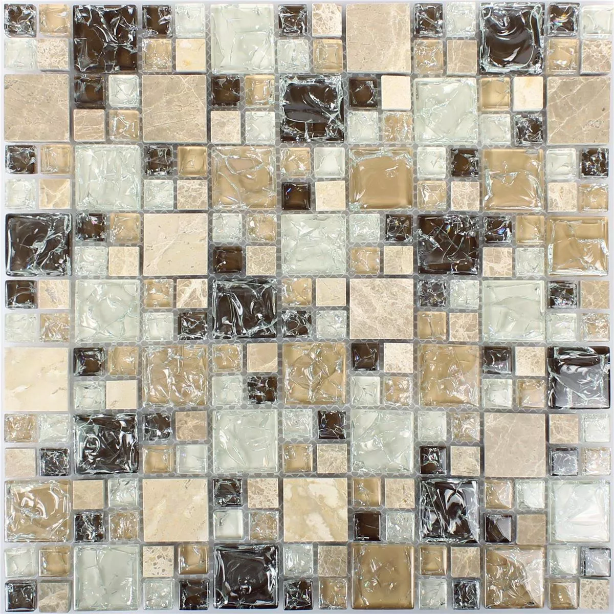 Sample Mosaic Tiles Glass Natural Stone Malawi Emperador ix