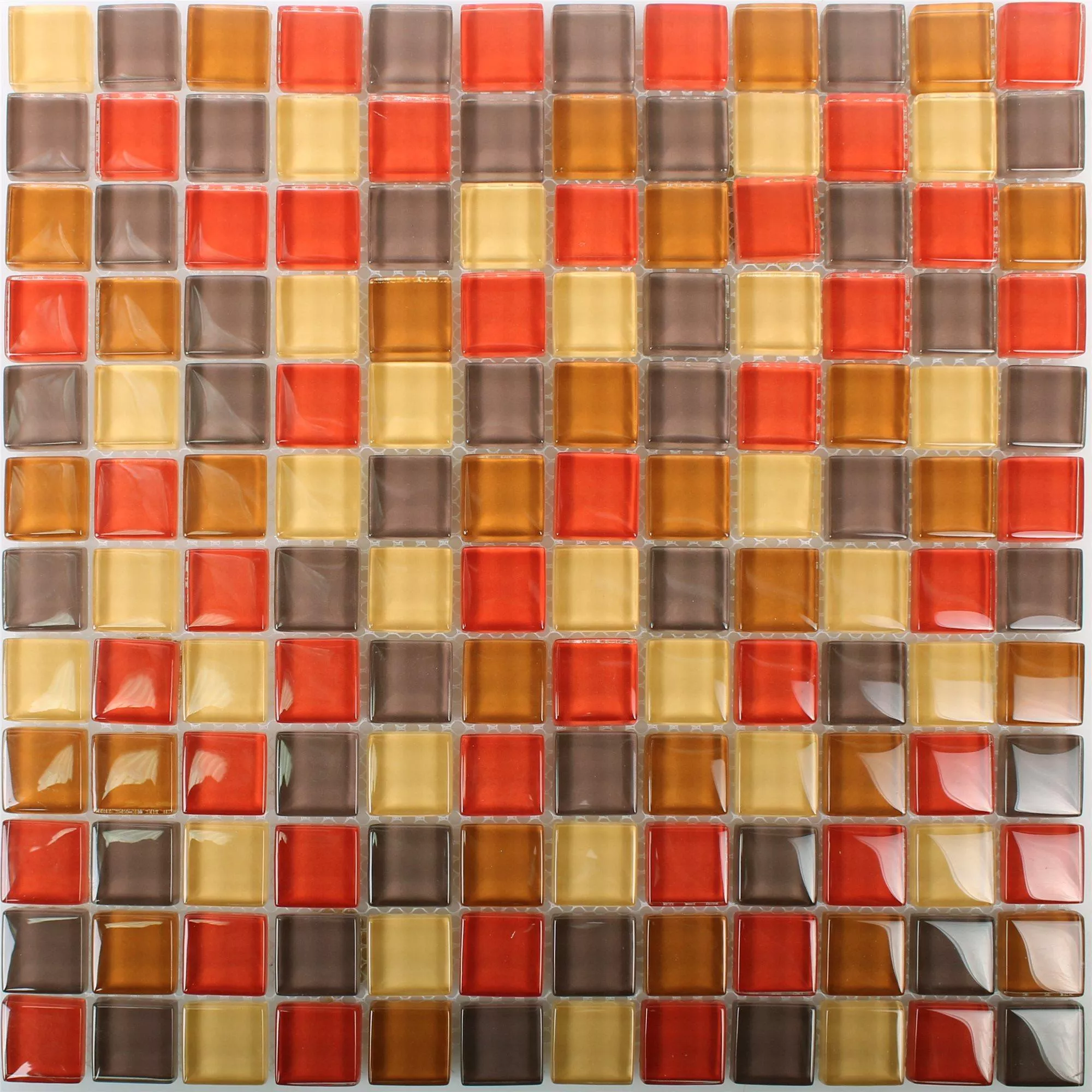 Sample Mosaic Tiles Glass  Red Mix