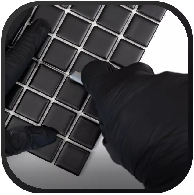 Intructions to lay and clean glass mosaic tiles Intructions to lay and clean glass mosaic tiles