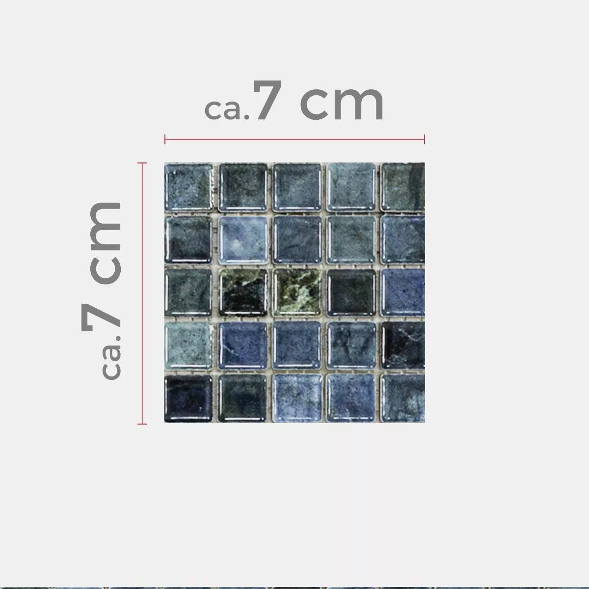 Sample Ceramic Mosaic Tiles Elysium Marble Optic Blue 12