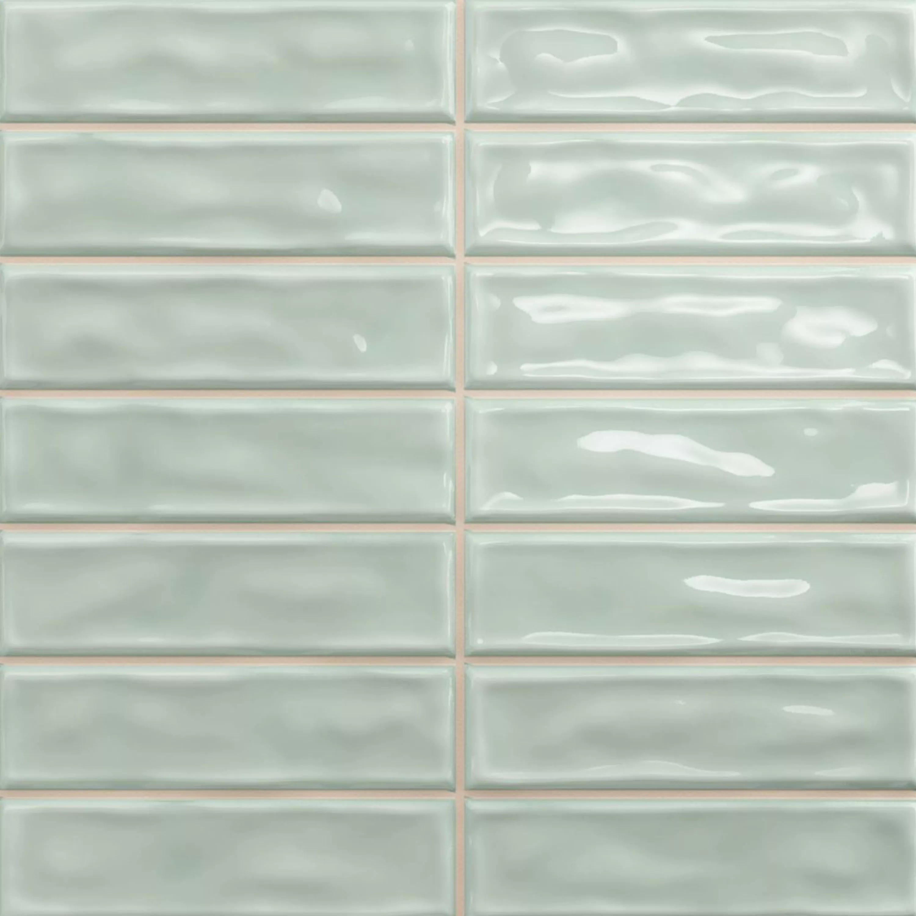 Wall Tiles Verbania Sticks Glossy Waved Cyan 20x20cm