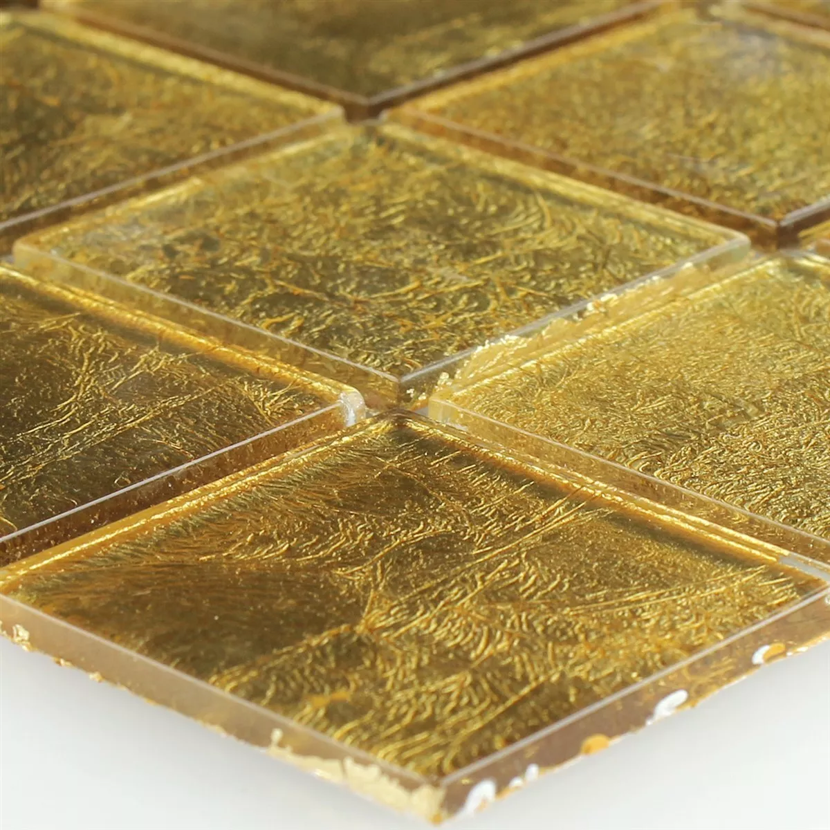 Glass Mosaic Tiles Saturn Gold Q48