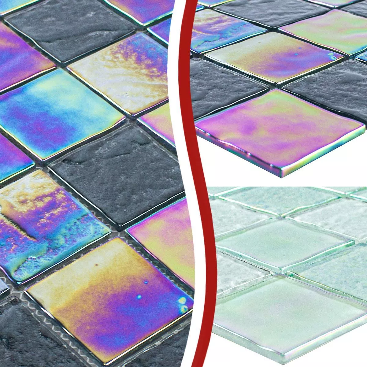 Glass Mosaic Tiles Nacre Effect Darwin