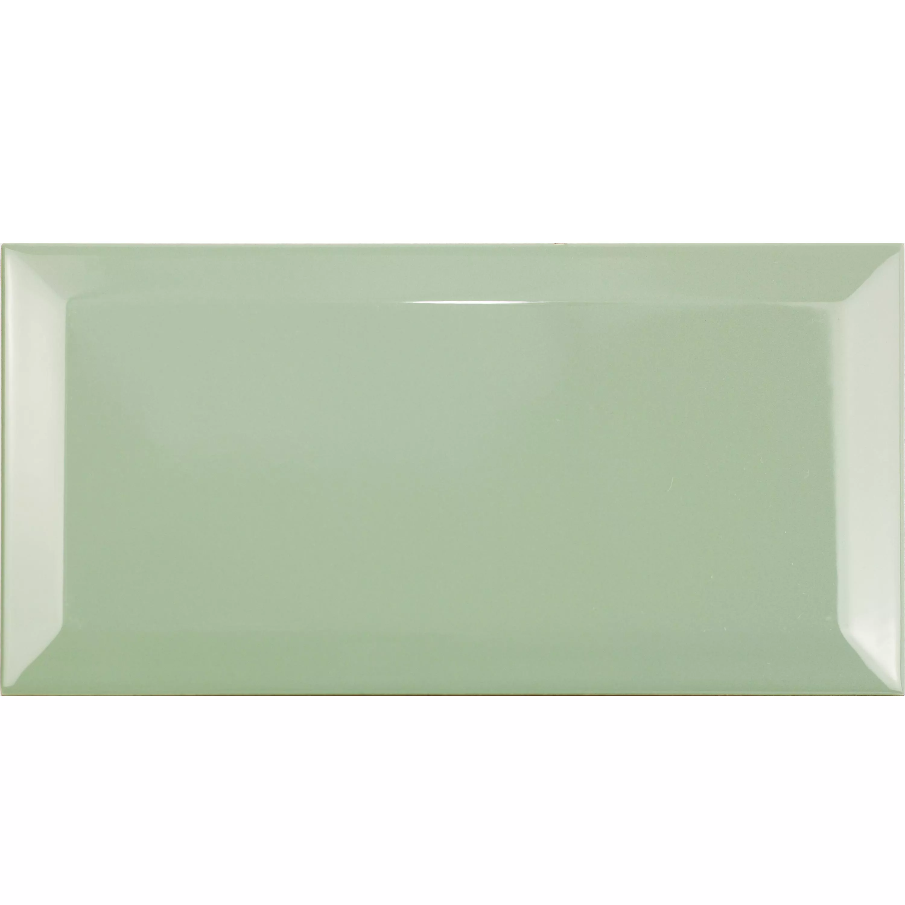 Metro Wall Tiles Brussel Facet 10x20x0,7cm Verde