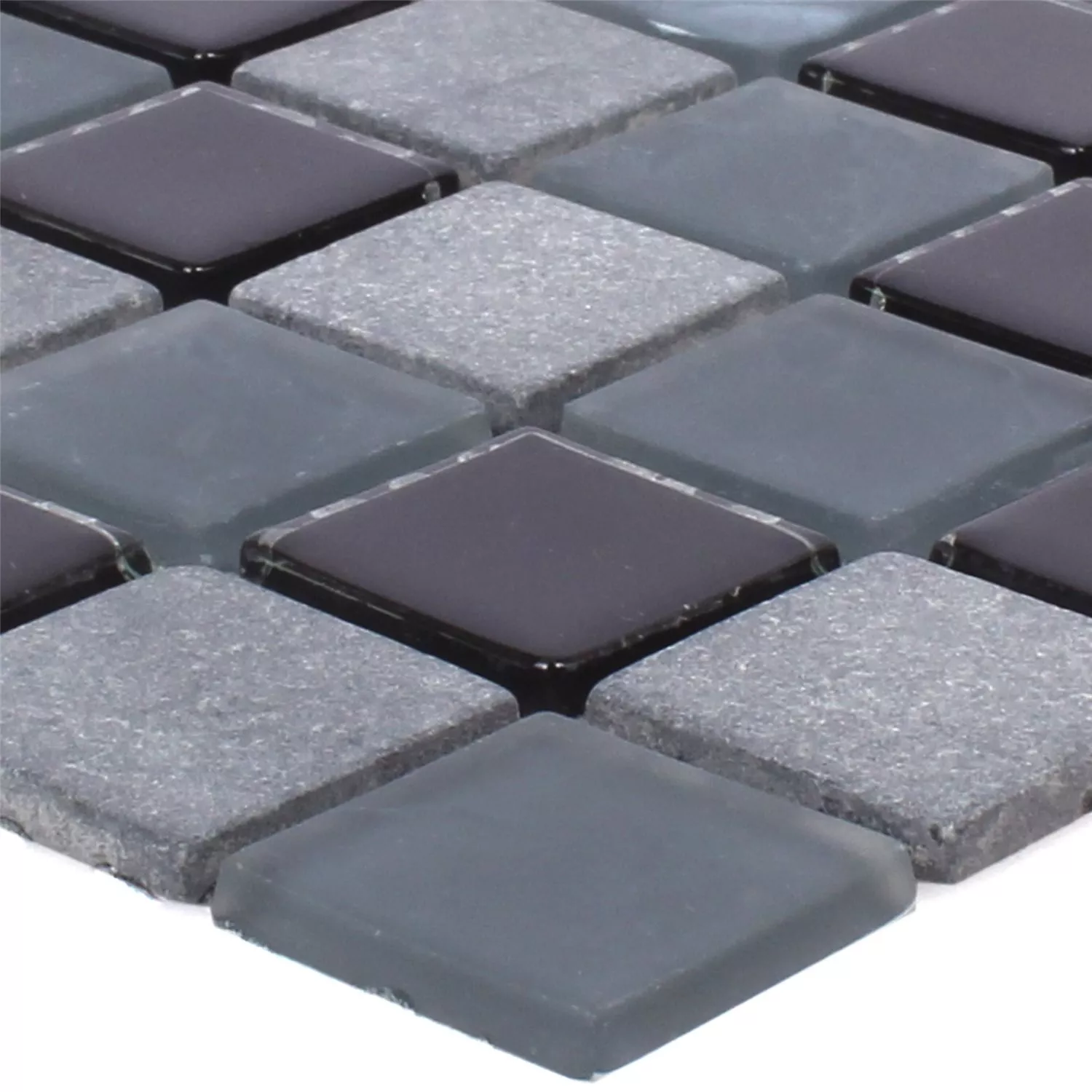 Mosaic Tiles Marble Glass Mix Kobra Black Grey 25 Mosaic Tiles Marble Glass Mix Kobra Black Grey 25