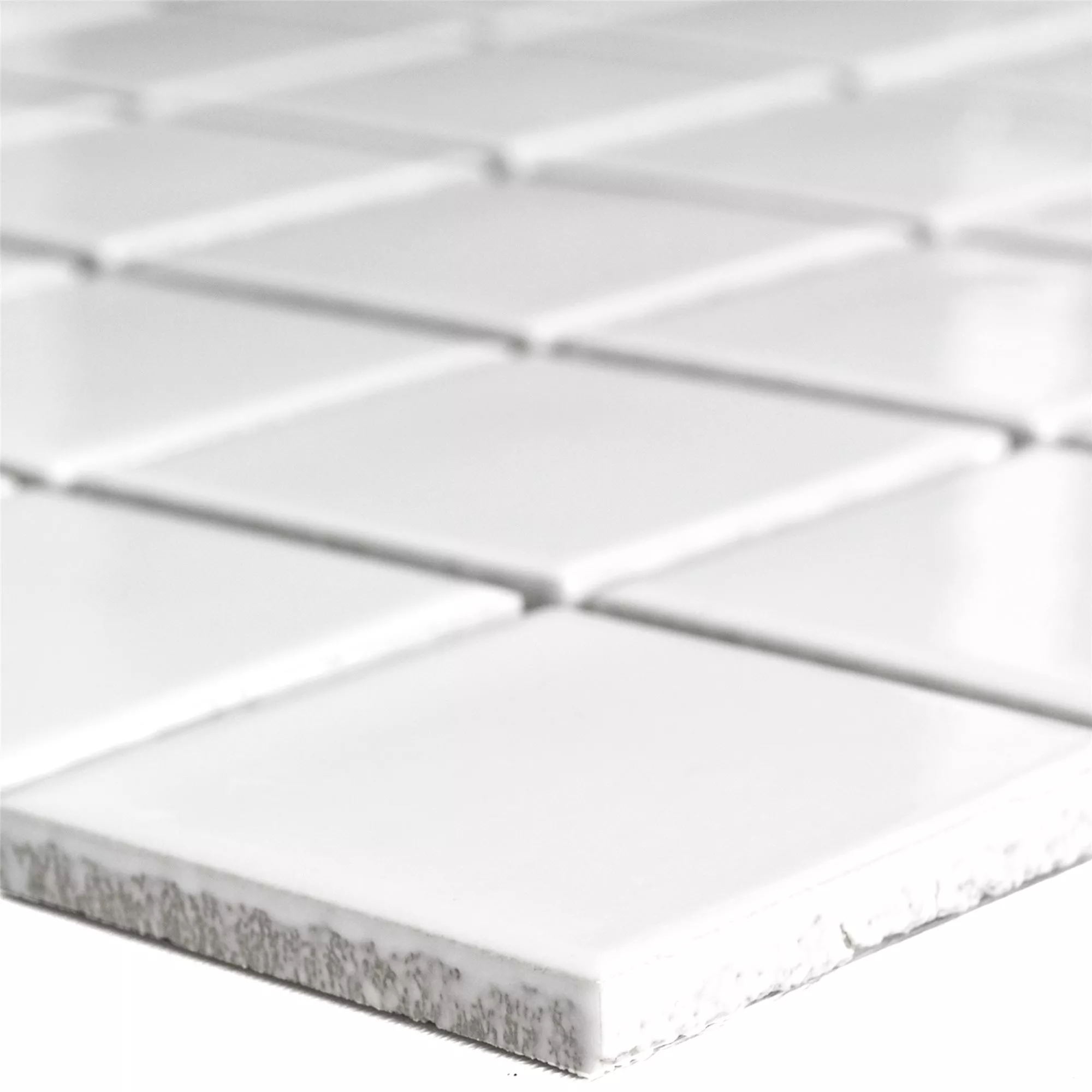 Ceramic Mosaic Tiles Adrian White Glossy Square 48 Ceramic Mosaic Tiles Adrian White Glossy Square 48