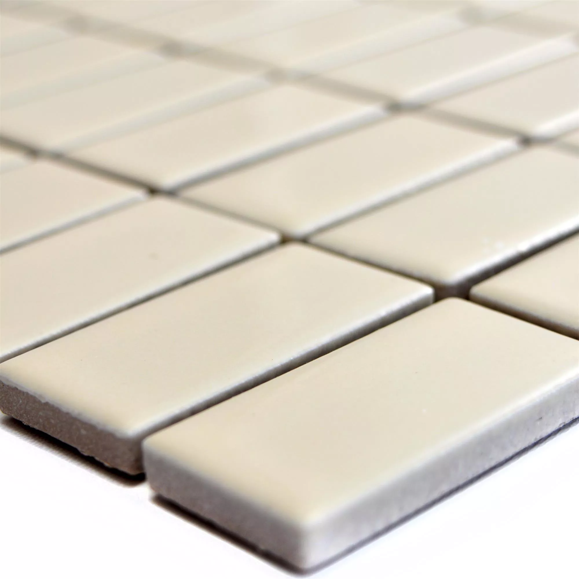 Ceramic Mosaic Tiles Adrian Beige Mat Rectangle Ceramic Mosaic Tiles Adrian Beige Mat Rectangle