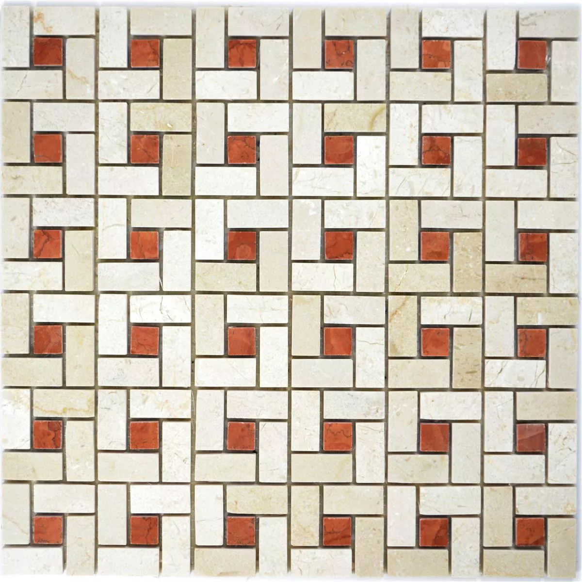 Natural Stone Mosaic Tiles Umay Beige Pink