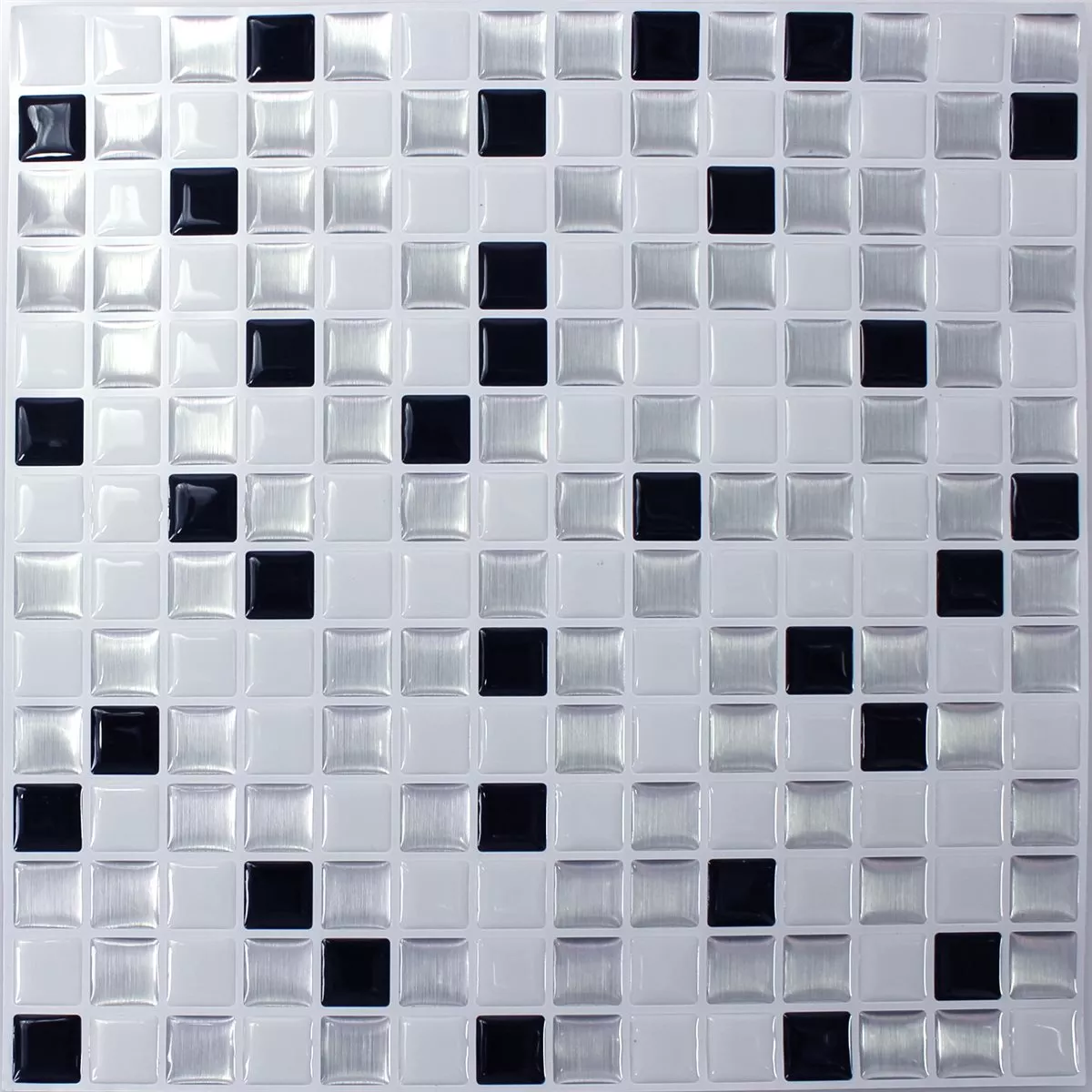 Sample Mosaic Tiles Vinyl Black White Mix