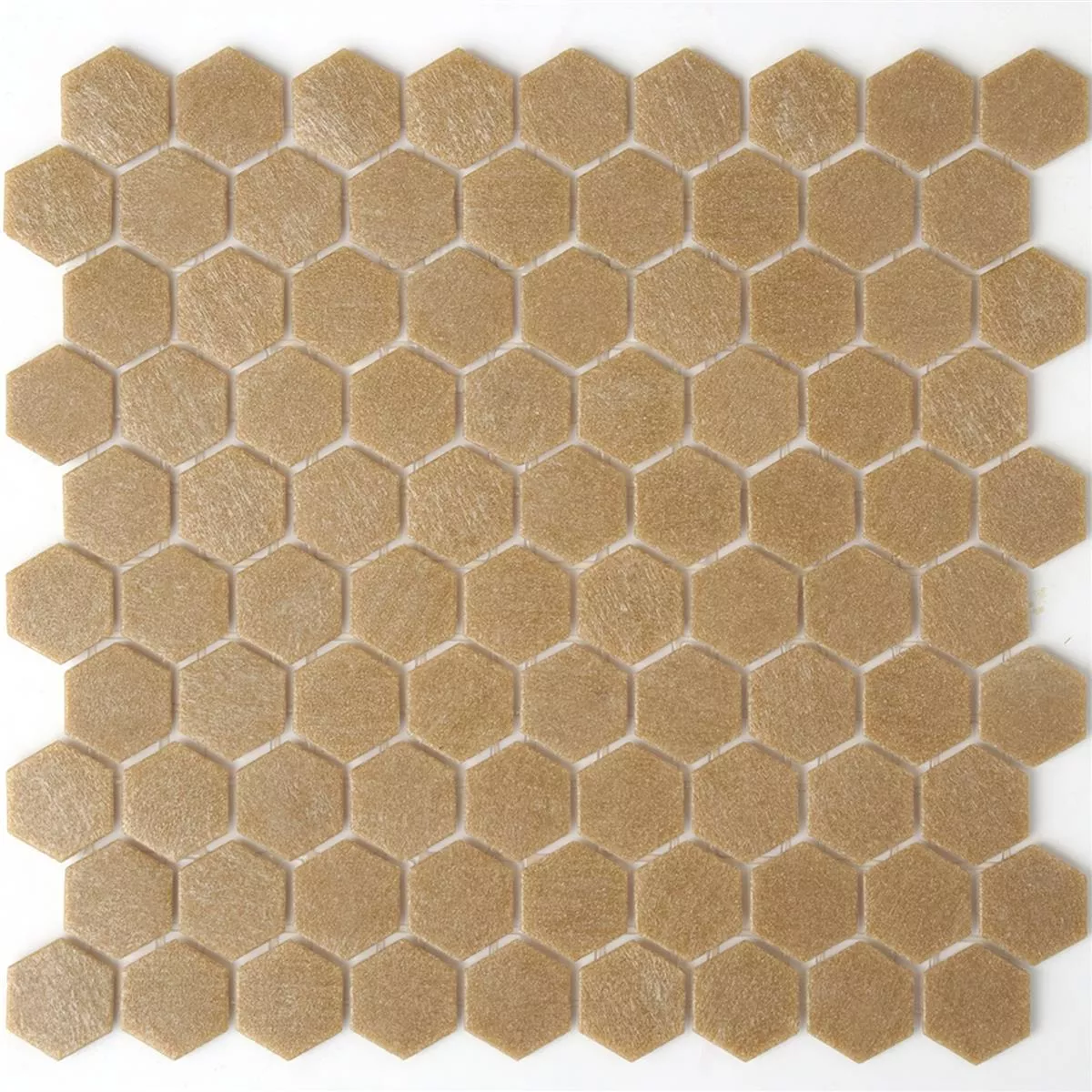 Glass Mosaic Tiles Trend-Vi Hexagonal 182 Light Brown Glass Mosaic Tiles Trend-Vi Hexagonal 182 Light Brown