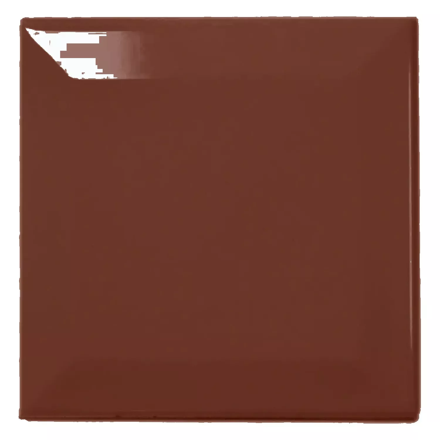 Metro tile Brown Glossy 10x10 cm Facet Catarina Marron
