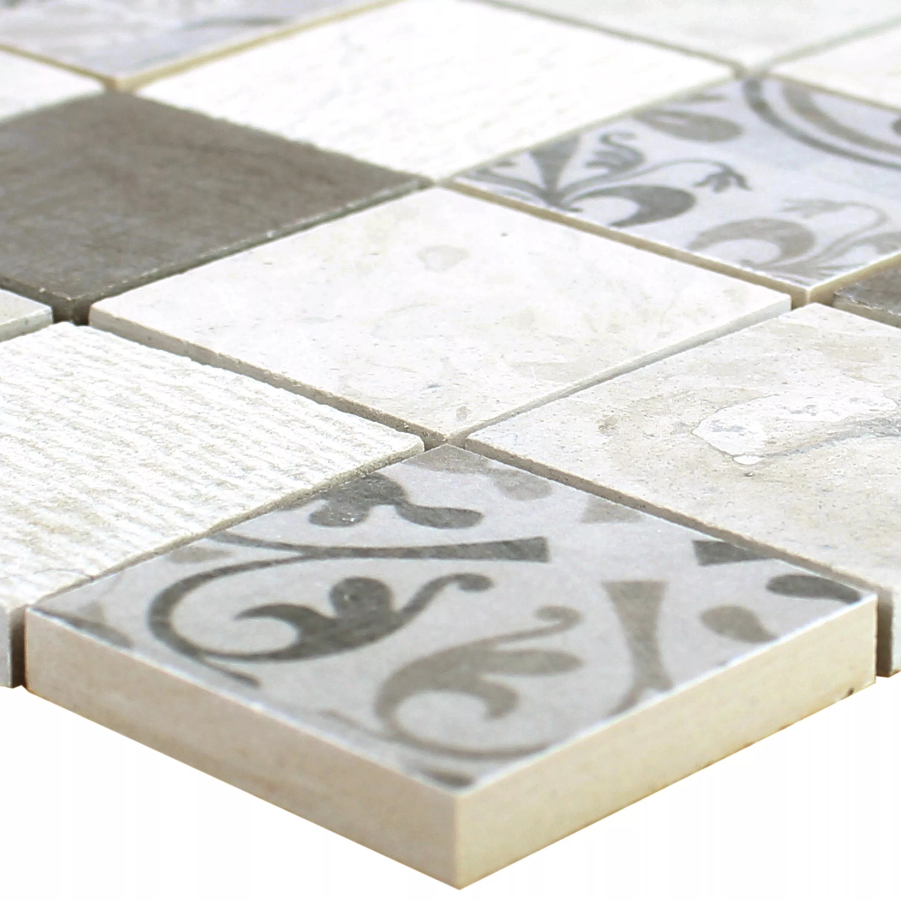 Ceramic Mosaic Tiles Mythos Square Grey