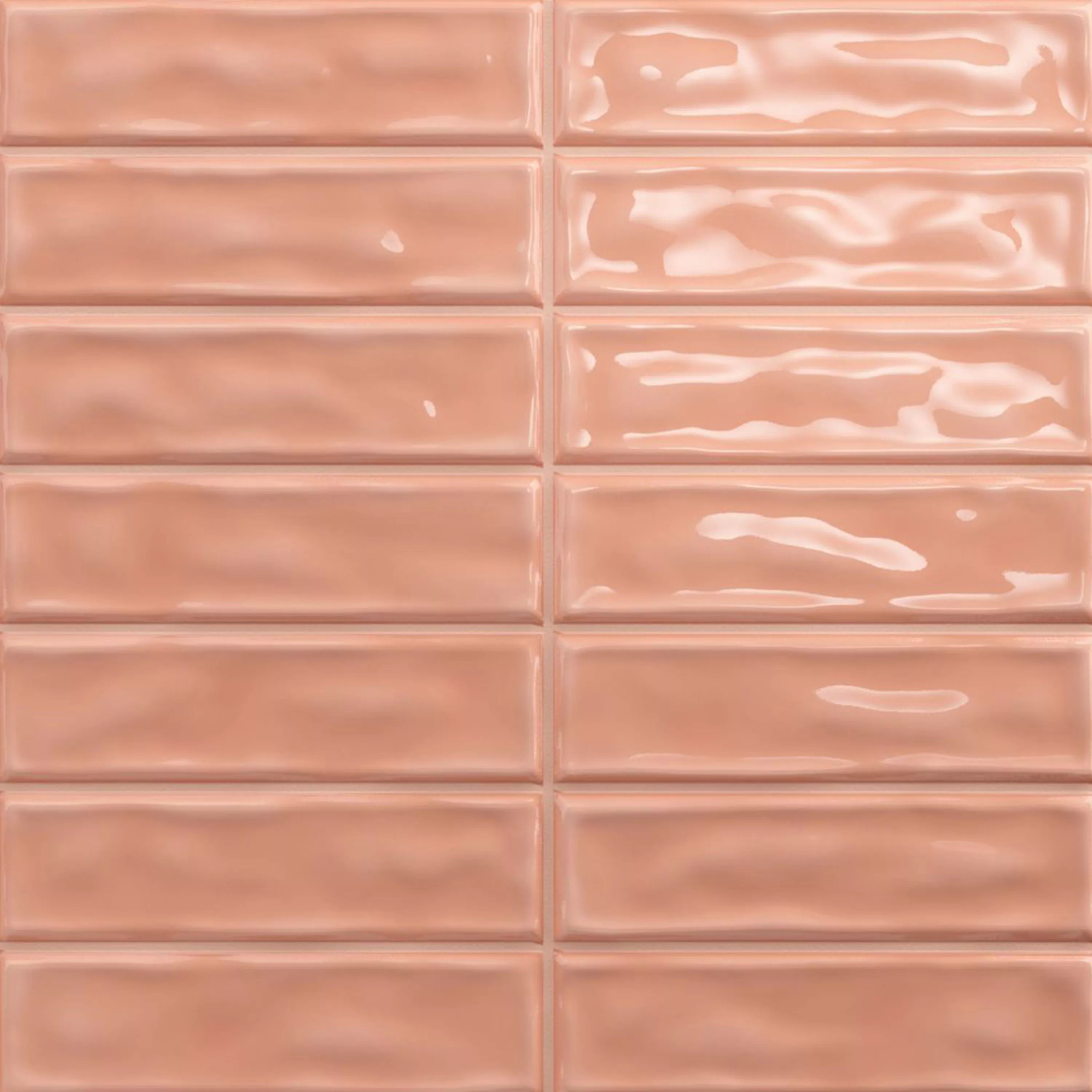 Sample Wall Tiles Verbania Sticks Glossy Waved Pink 20x20cm