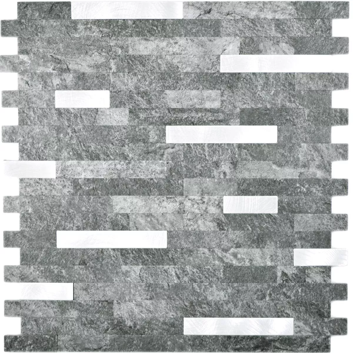 Vinyl Mosaic Tiles Maywald Self Adhesive Black Silver
