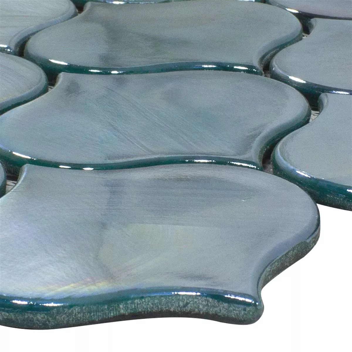 Glass Mosaic Tiles Andalucia Arabesque Sea Green